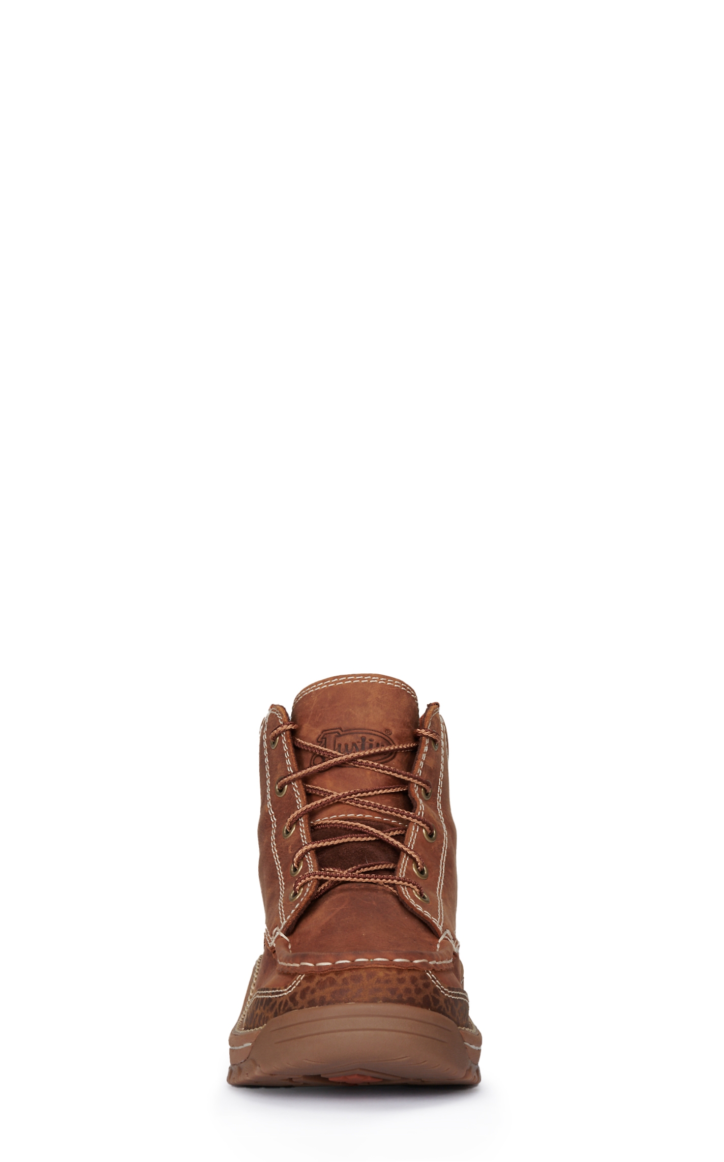 Justin Men's Stampede Light Duty Corbett Brown Waterproof Round Toe Work Shoe - Image 1