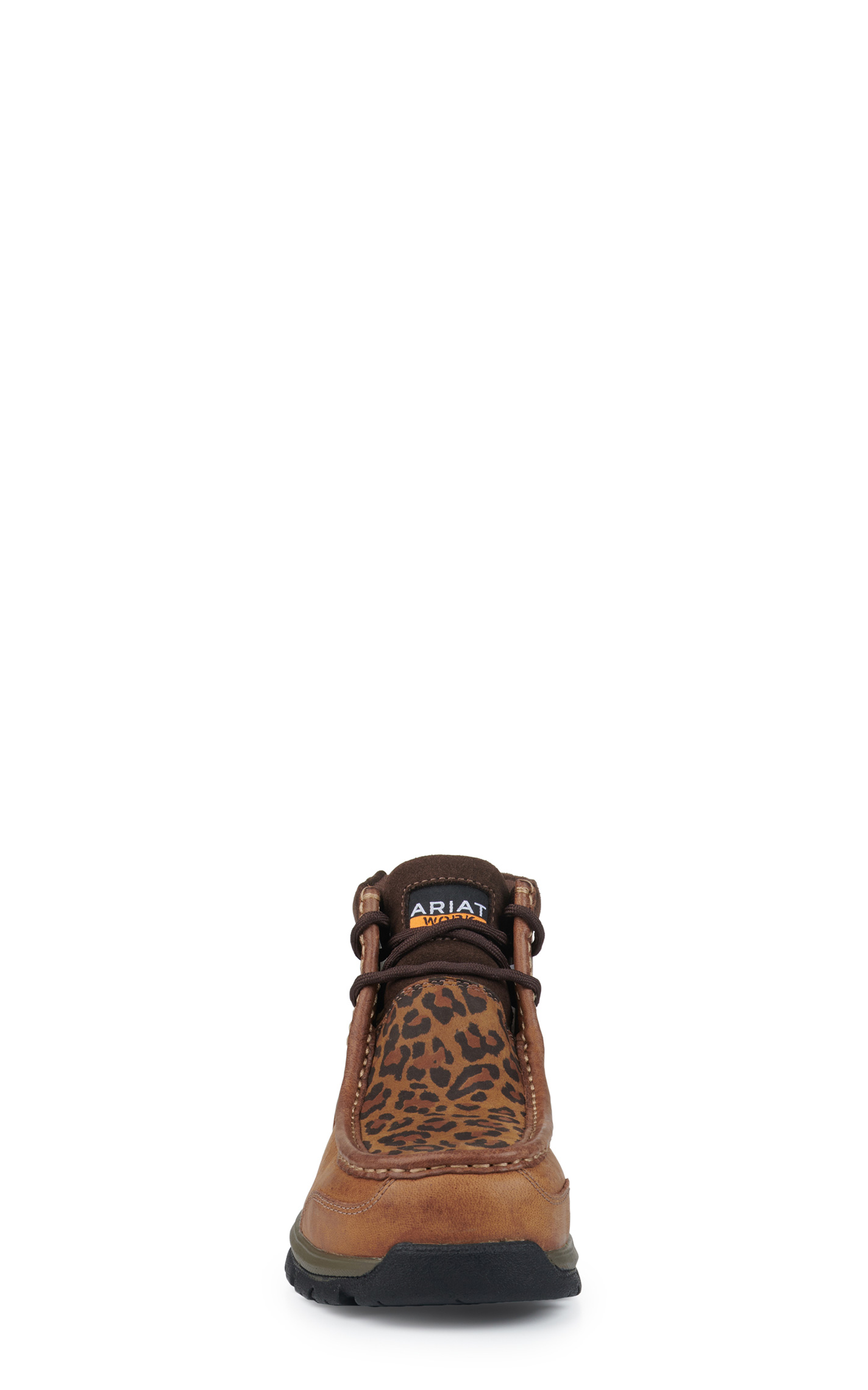 Ariat Women's Edge LTE Brown and Cheetah Print Round Composite Toe Work Boot - Image 1