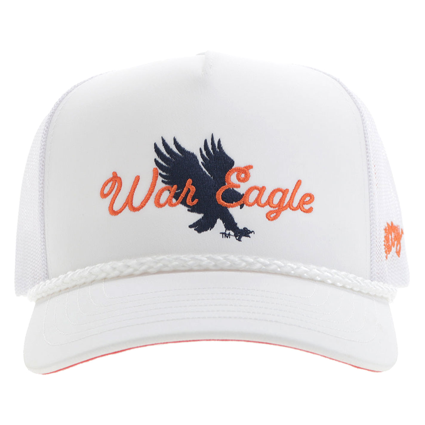 Hooey Collegiate Collection White AU War Eagle Curved Bill Cap - Image 1