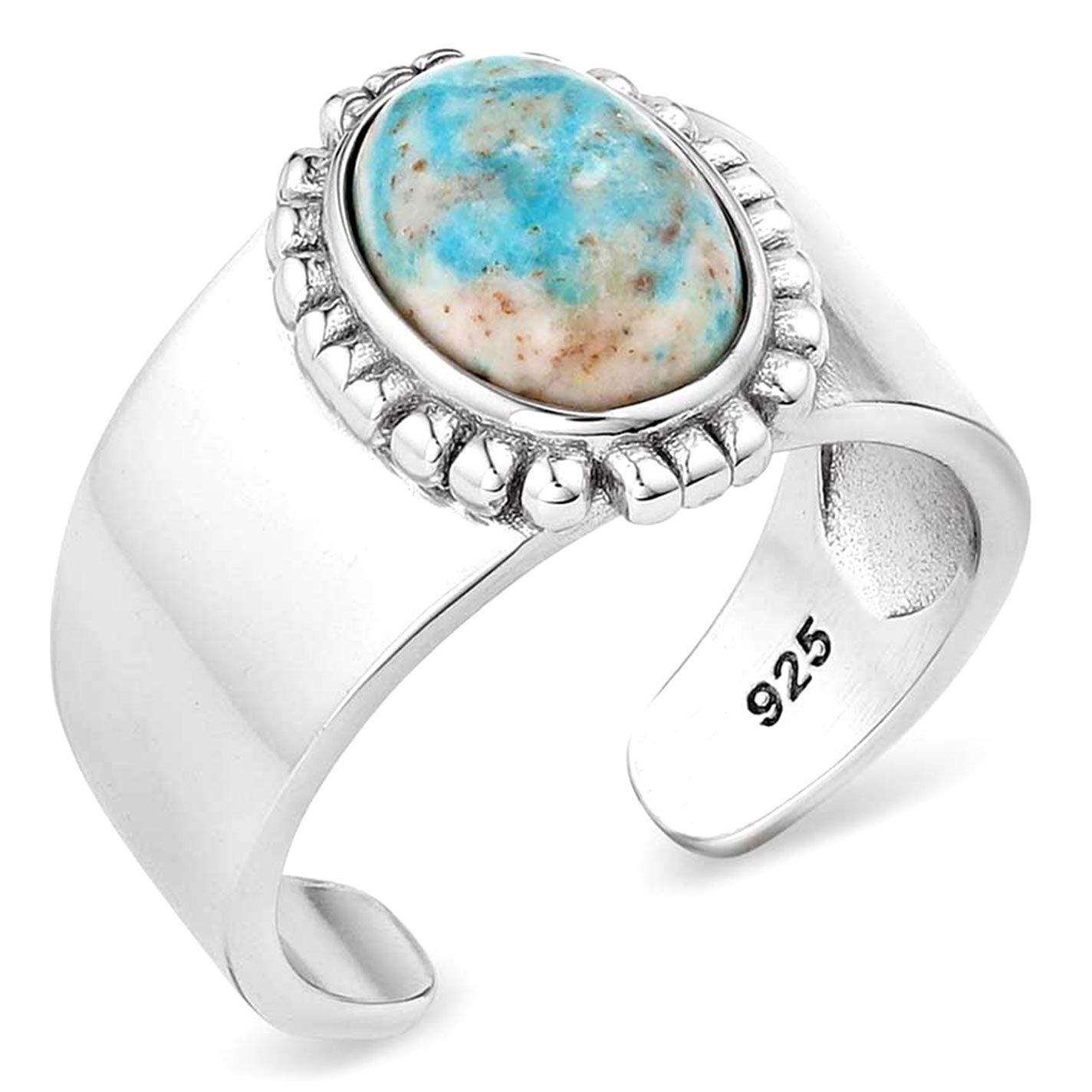 Montana Silversmiths Silver & Turquoise Stone Ring - Image 1