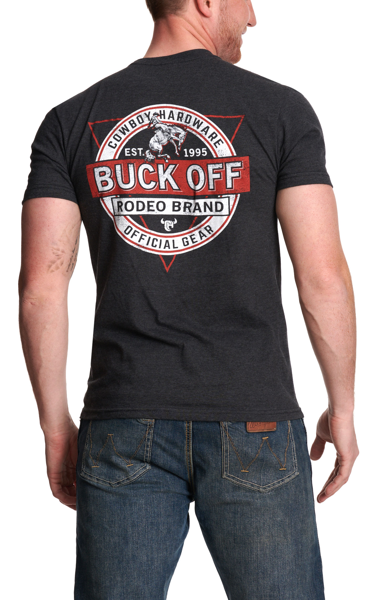 Cowboy Hardware Men's Black Buck Off T-Shirt - Image 1