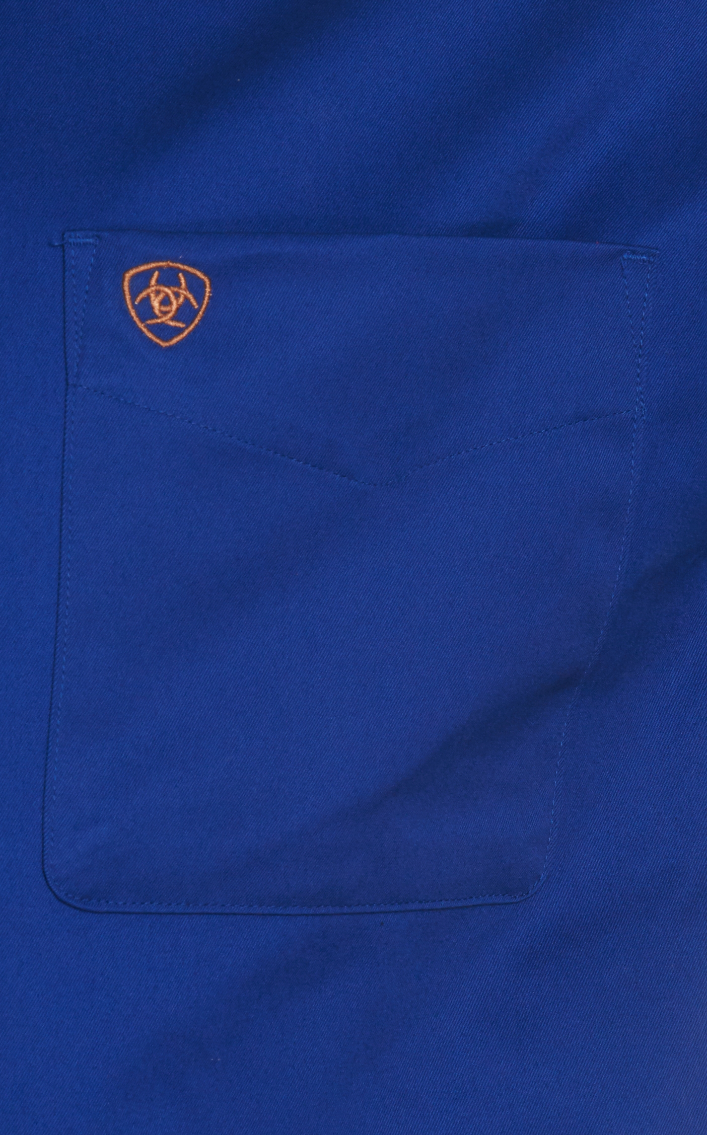 Ariat Men's Solid Blue Long Sleeve Western Shirt - Image 1