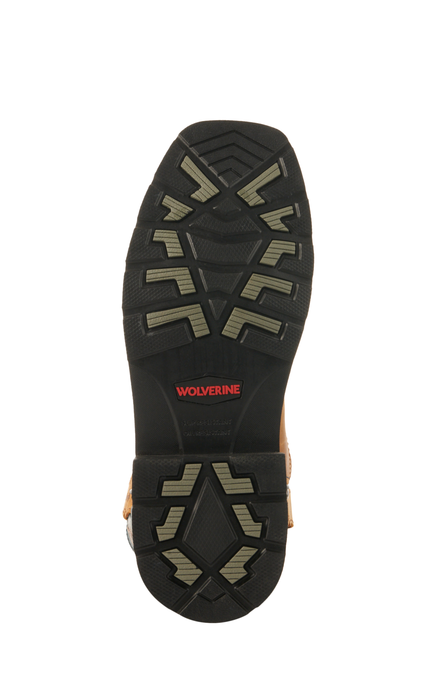 Wolverine Men's Rancher Arrow Tan and Blue Waterproof Wide Square Steel Toe Work Boots - Image 1