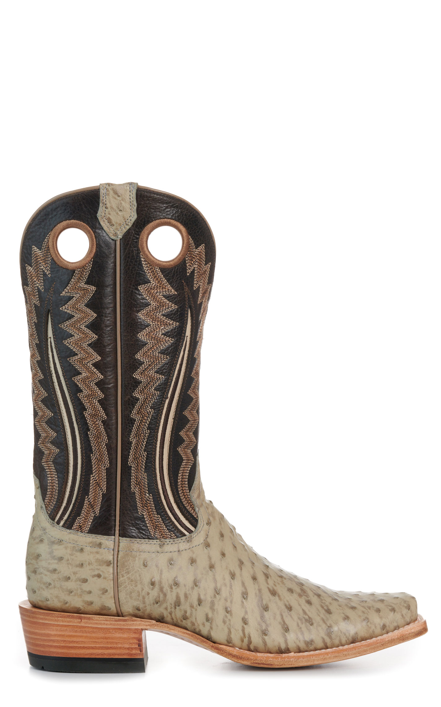 Ariat Men's Platinum Full Quill Ostrich Narrow Cutter Toe Cowboy Boots - Image 1