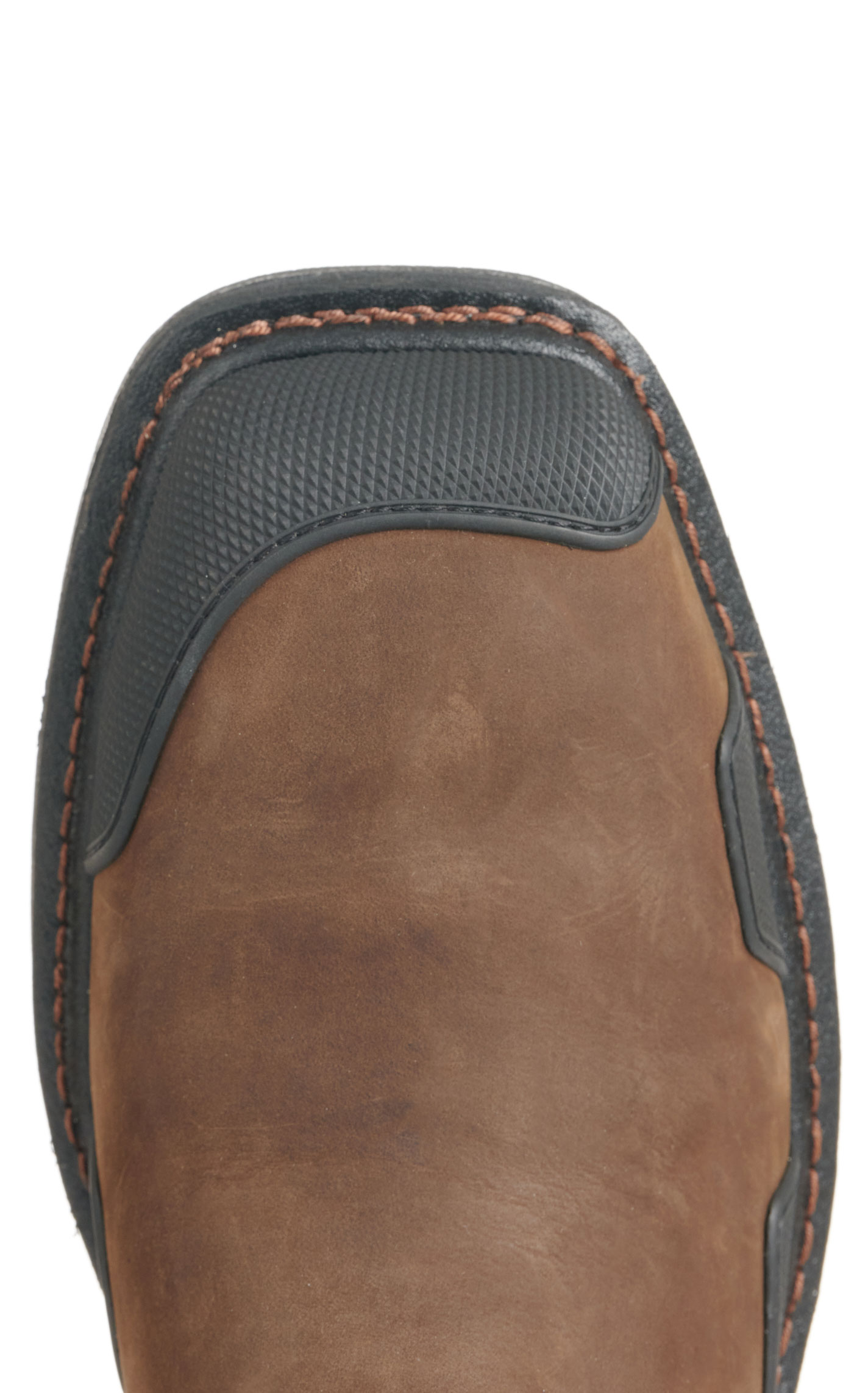 Ariat Men's OverDrive Dark Brown and Black Wide Square Composite Toe Work Boots - Image 1