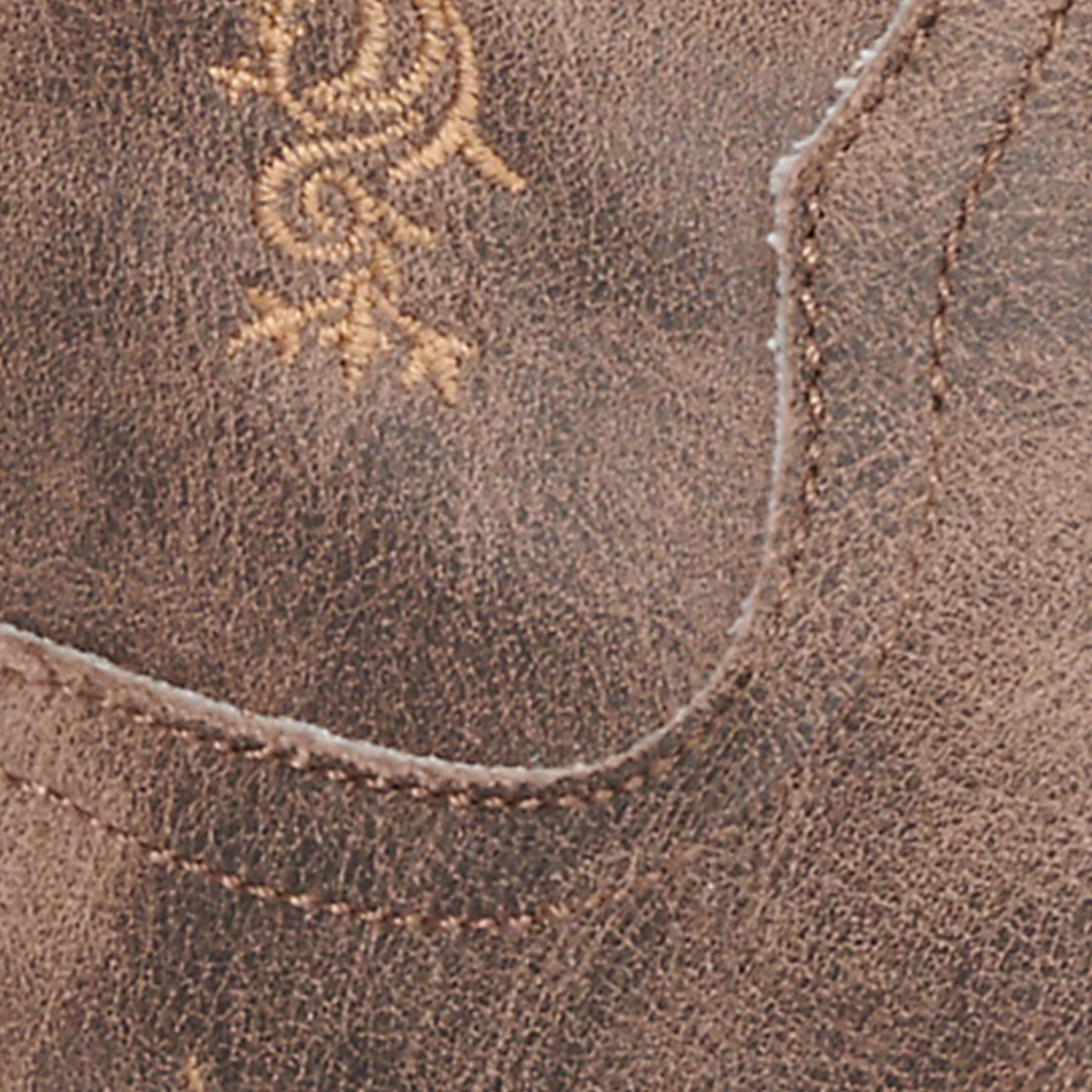 Roper Women's Brown Bomber with Scroll Embroidery Wide Square Toe Cowboy Boots - Image 1
