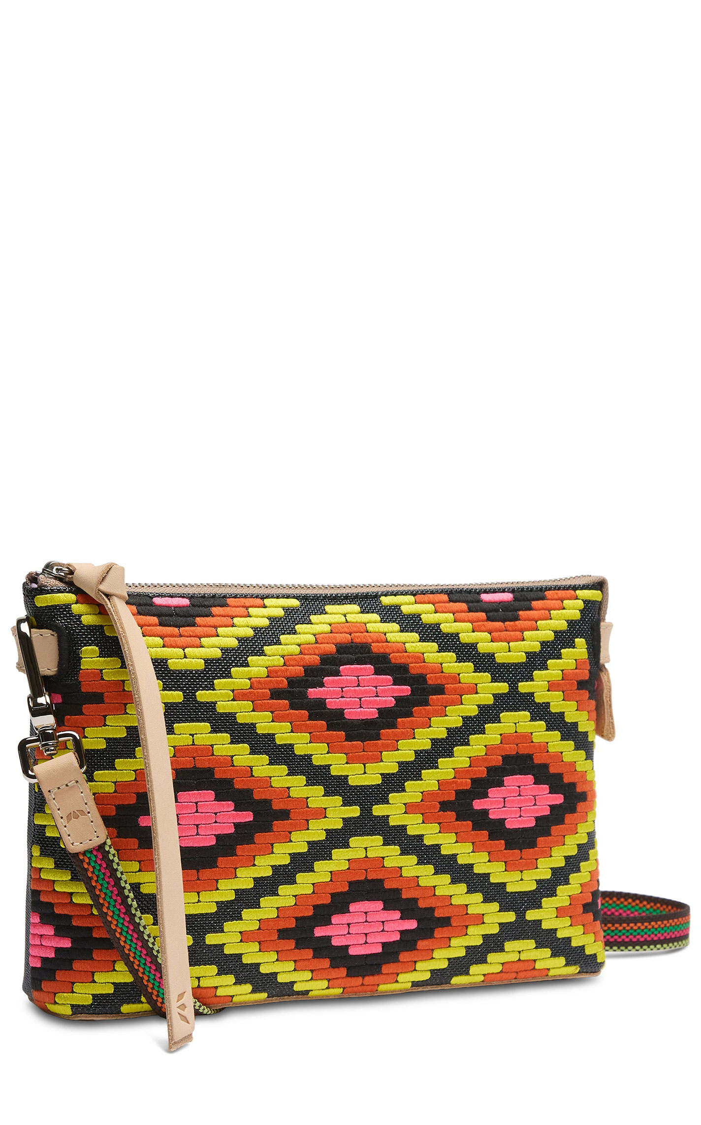 Consuela Rae Bright Color Embroidered Diamond Midtown Crossbody Bag - Image 1