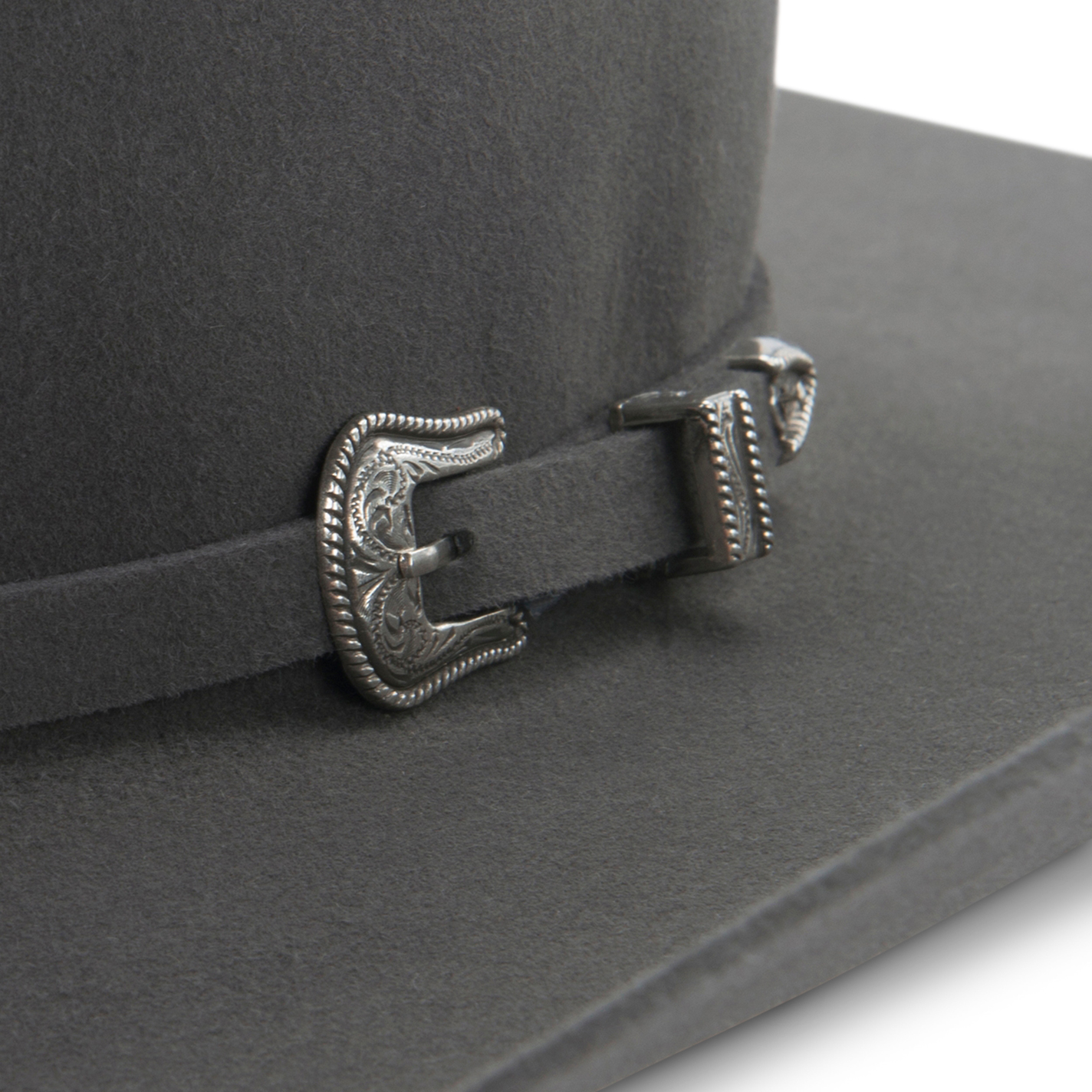 Resistol 5X The Challenger Granite Gray Cattlemen Felt Cowboy Hat - Image 1