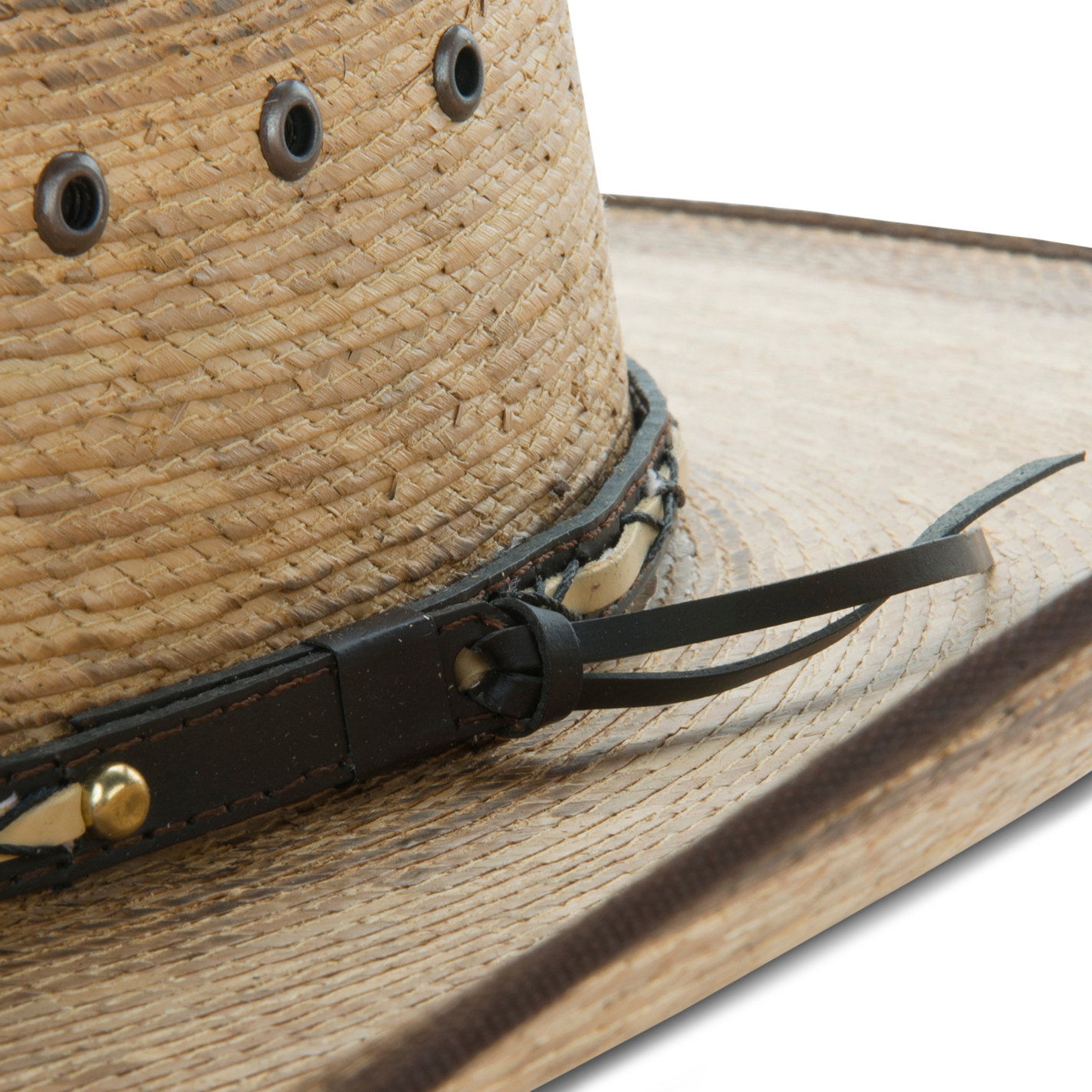 Resistol Hats Jason Aldean Amarillo Sky Bound Edge Palm Leaf Cowboy Hat - Image 1