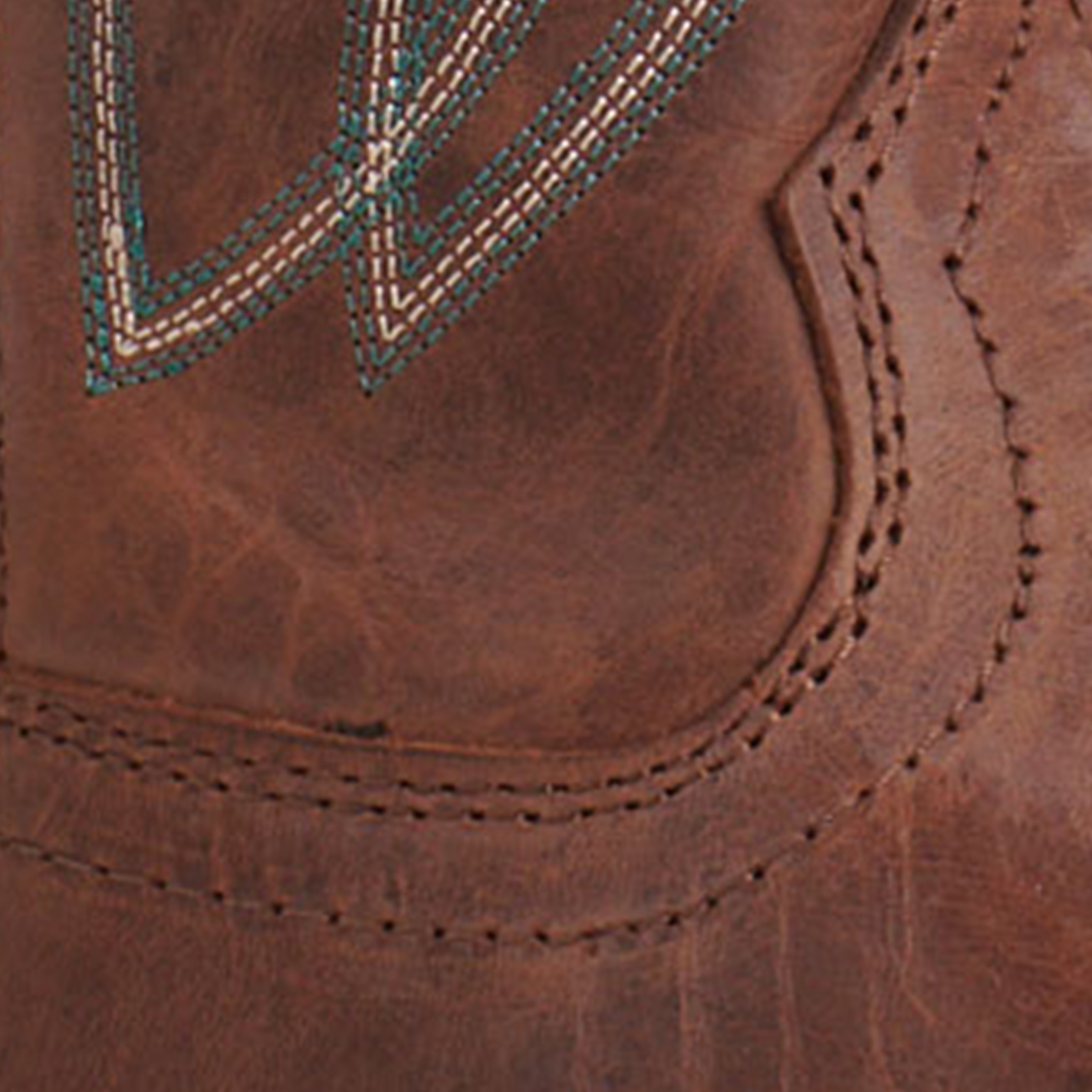 Justin Men's Stampede Brandy Cowhide Wide Square Toe Boots - Image 1