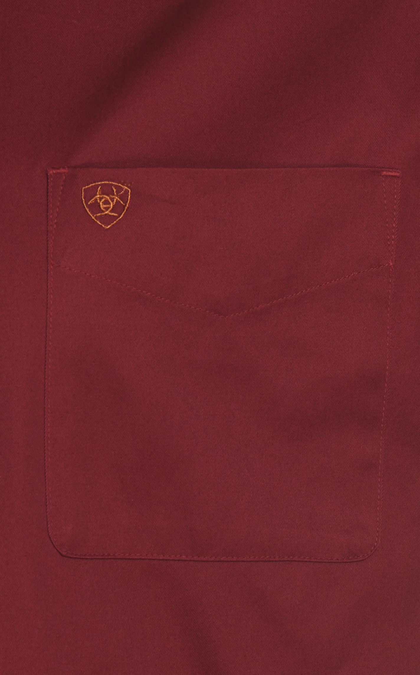 Ariat Men's Solid Burgundy Long Sleeve Western Shirt - Image 1