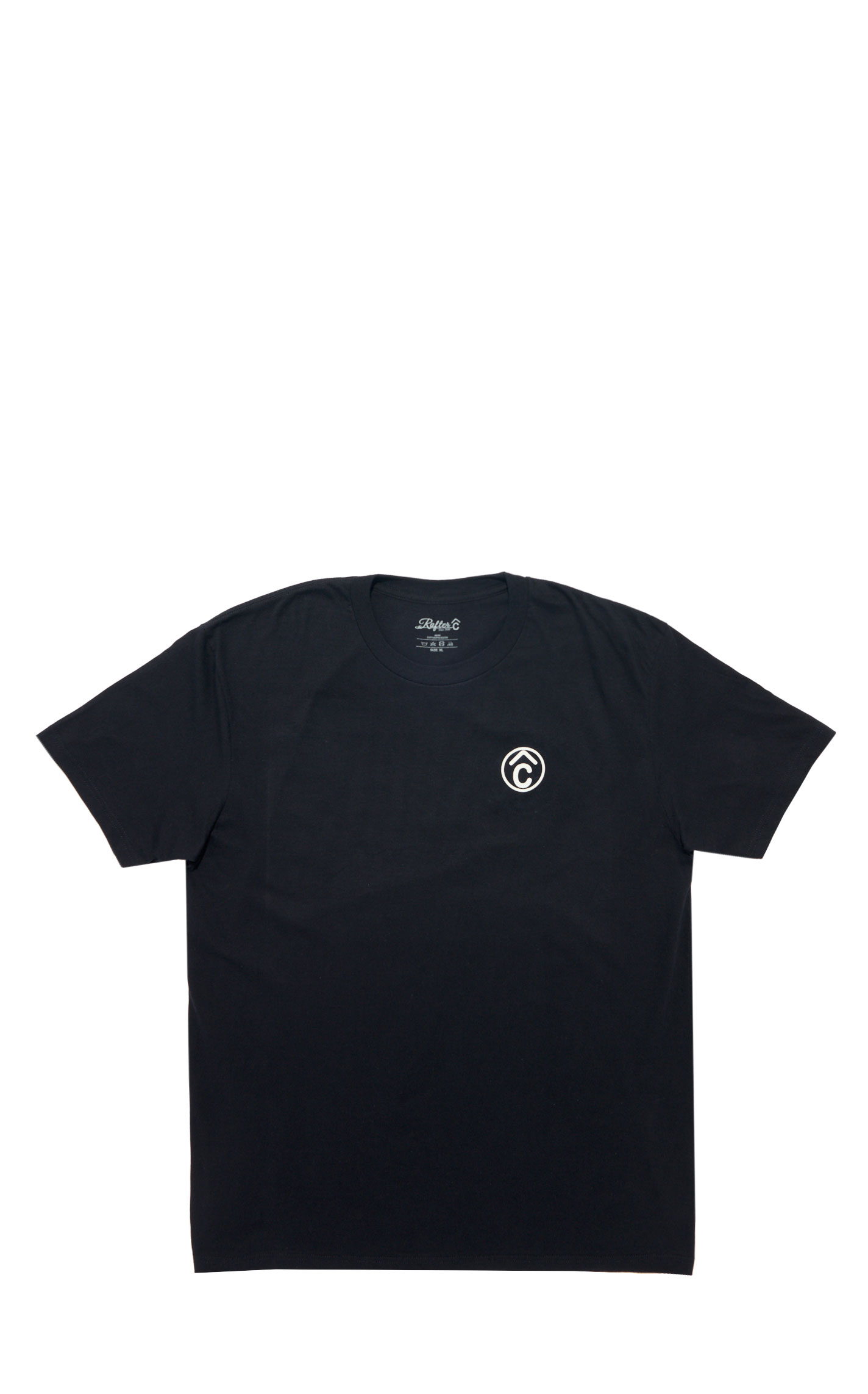 Rafter C Men's Black Logo T-Shirt - Image 2