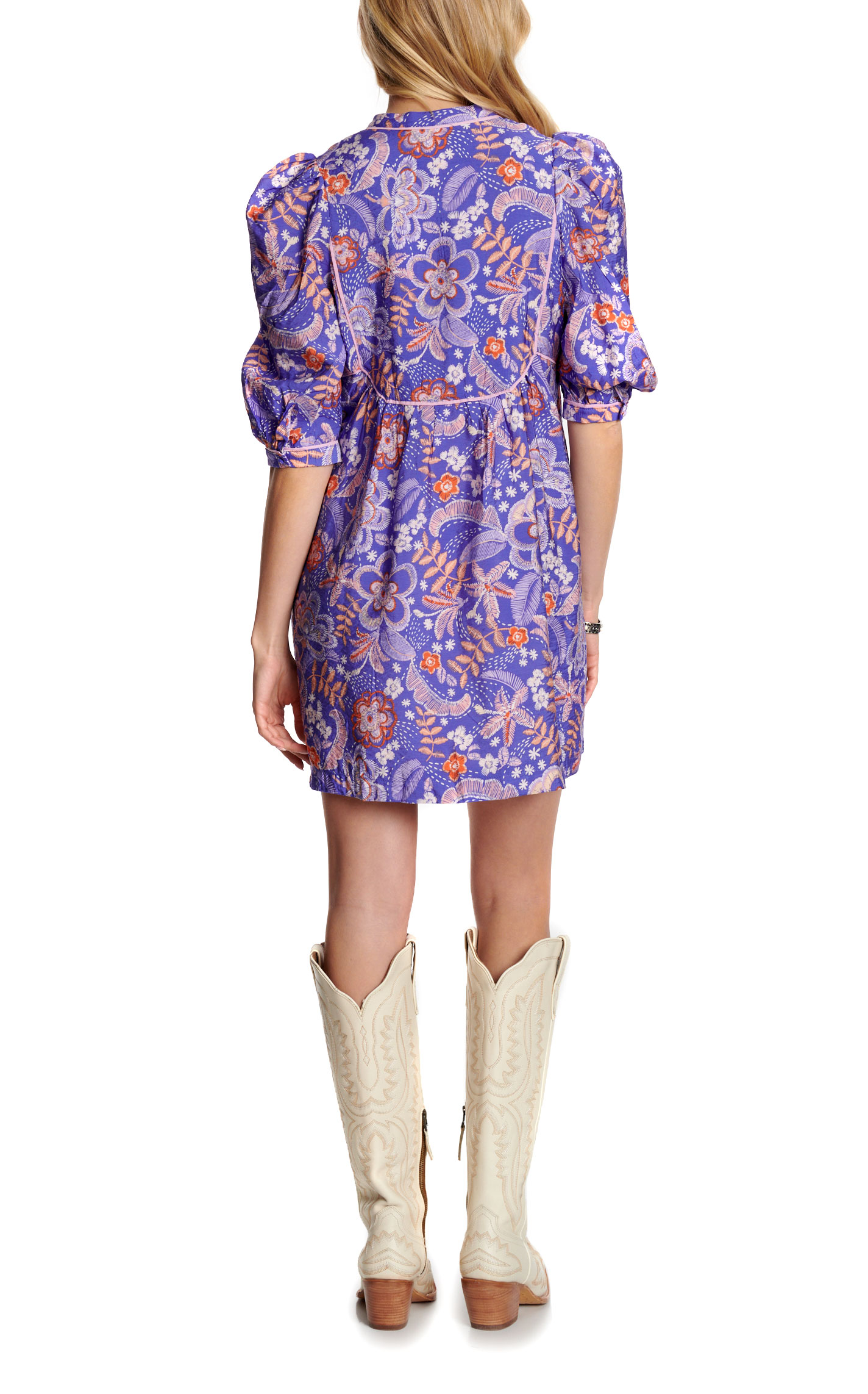 TCEC Women's Purple Paisley Print Dress - Image 1