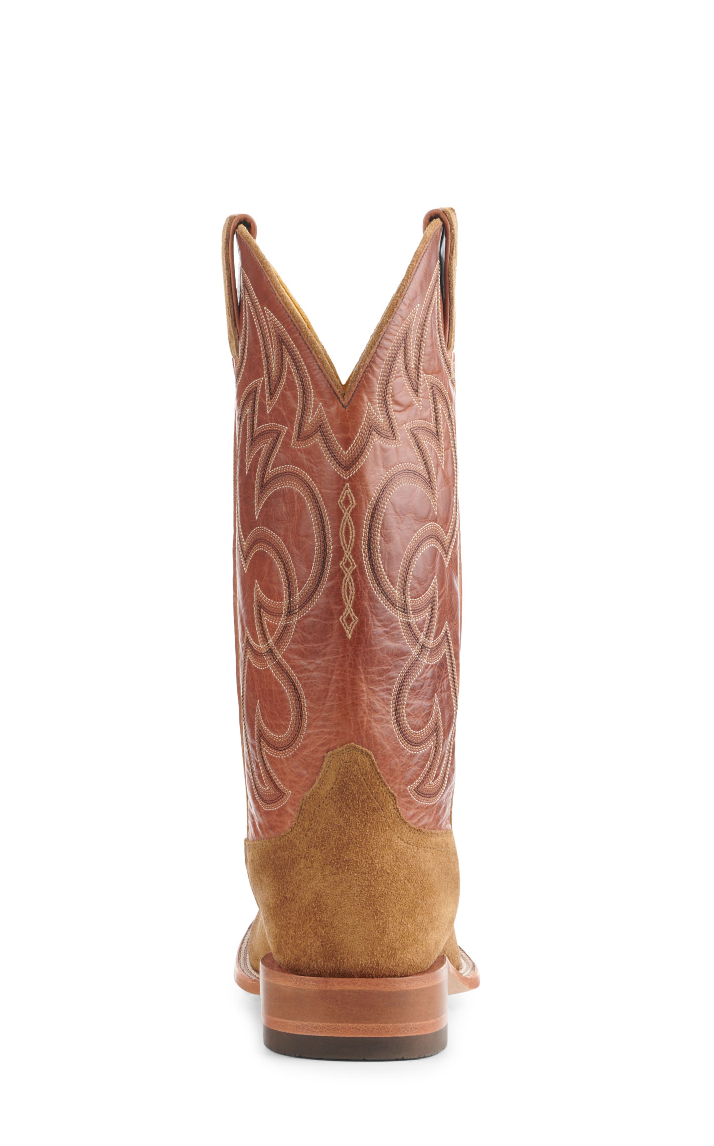 Cavender's Men's Endurance Saddle and Sand Roughout Wide Square Toe Cowboy Boots - Image 1