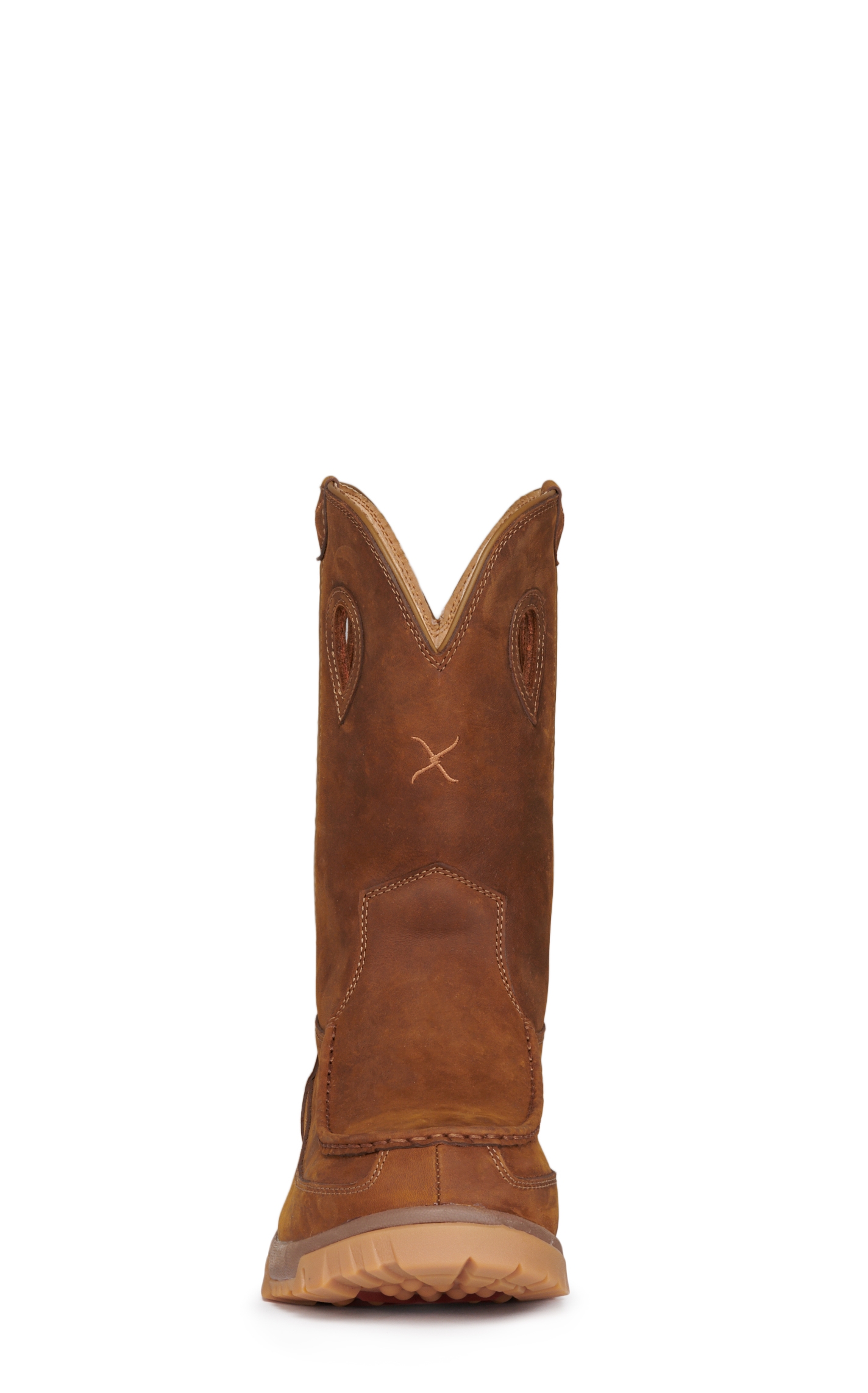 Twisted X Men's Distressed Saddle Brown CellStretch MetGuard Round Nano Composite Toe Work Boot - Image 1