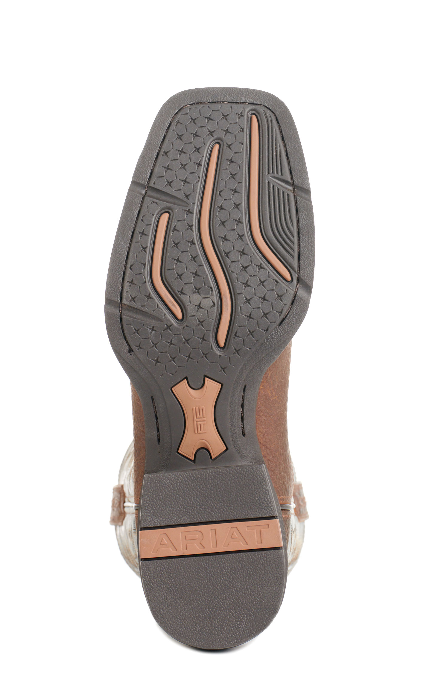 Ariat Men's Sport Dark Brown and Glacier Blue Wide Square Toe Cowboy Boots - Image 1