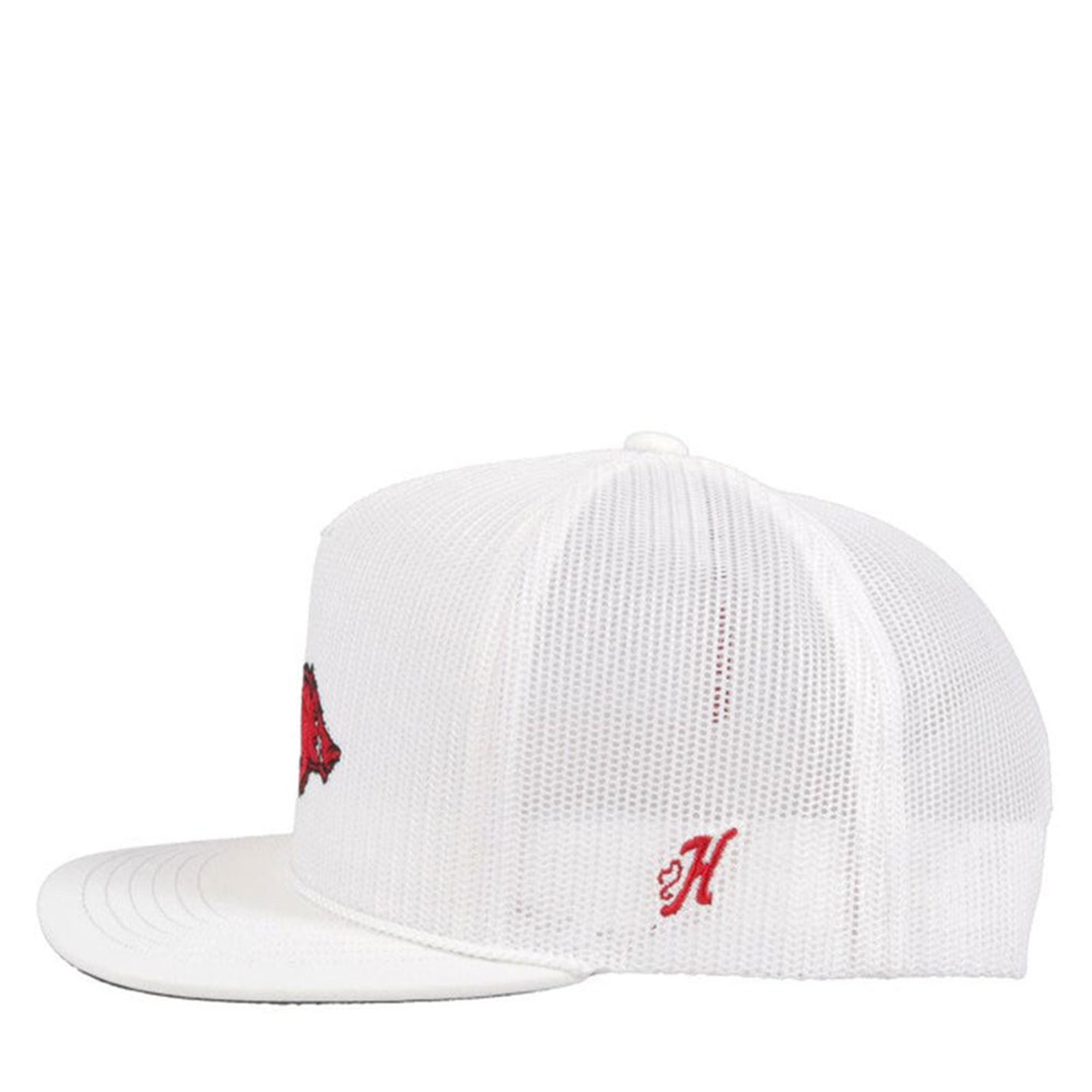 Hooey Collegiate Collection Men's White Arkansas Razorback Logo Cap - Image 1