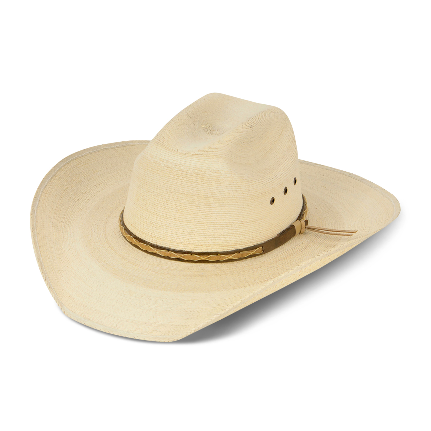 Cavender's 20X Ponderosa Palm Brown & Tan Band Cowboy Hat - Image 1