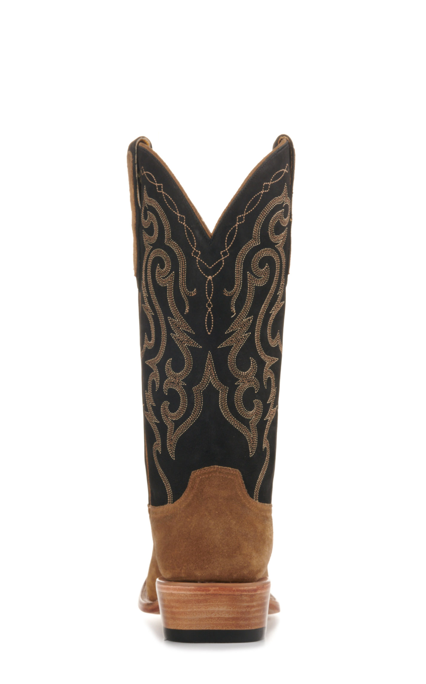 Cavender's Men's Dijon Roughout and Black Punchy Square Toe Cowboy Boots - Image 1