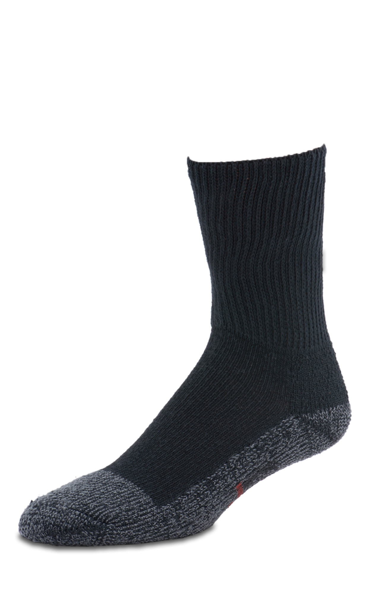 Justin Men's Black Half Cushion Cotton Crew with Odor Control 2Pk Steel Toe Boot Socks - XL - Image 1