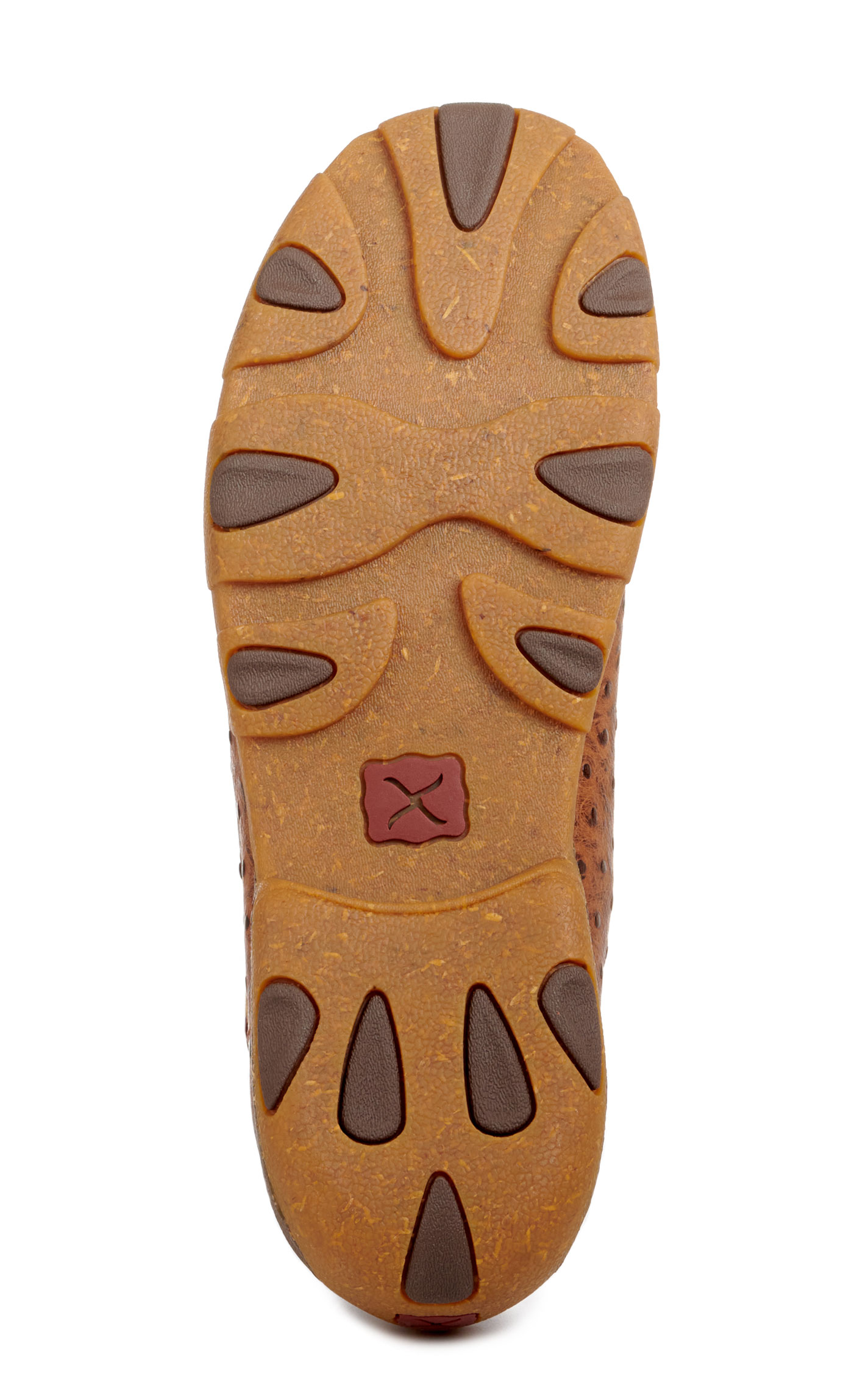 Twisted X Men's Cognac Ostrich Print Driving Moccasin Casual Shoes - Image 1