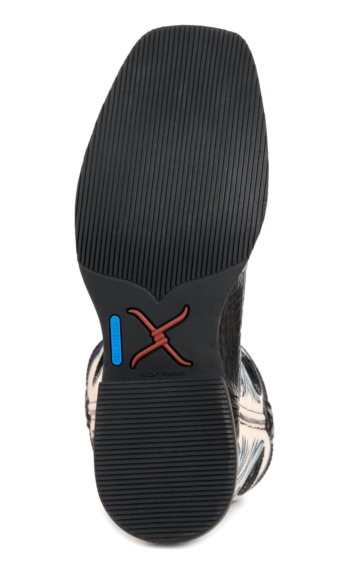 Twisted X Men's Tech X Black Caiman Print and Bone Wide Square Toe Cowboy Boots - Image 1