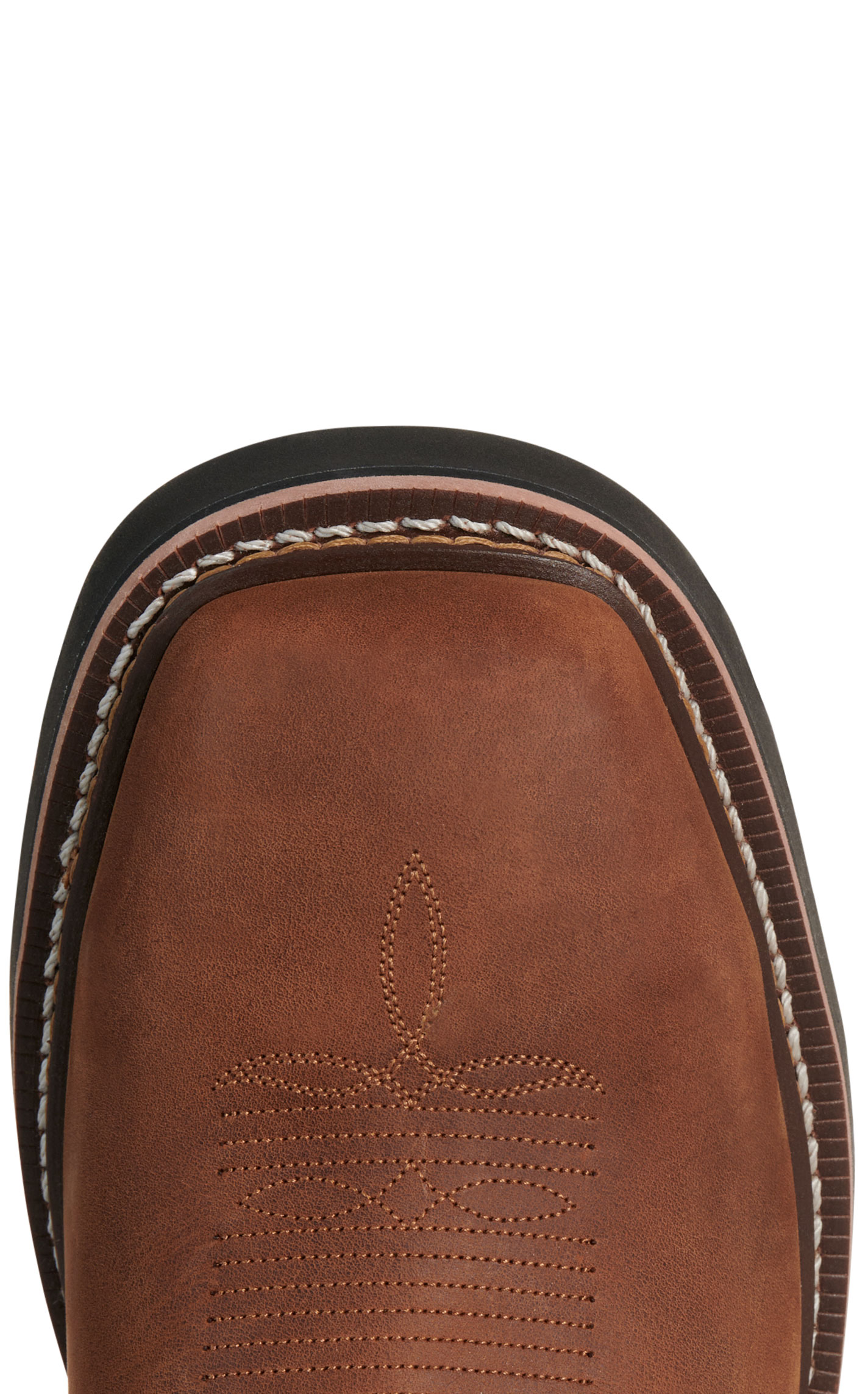 Justin Walnut Waterproof Wide Square Toe Work Boots - Image 1