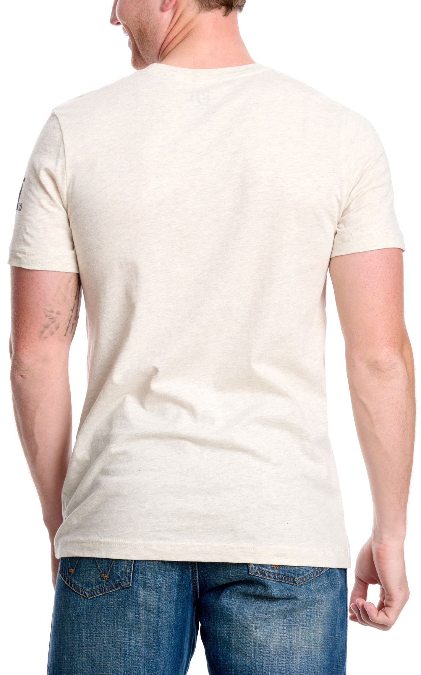 Red Dirt Hat Co. Men's Cream Truck Logo Graphic T-Shirt - Image 1