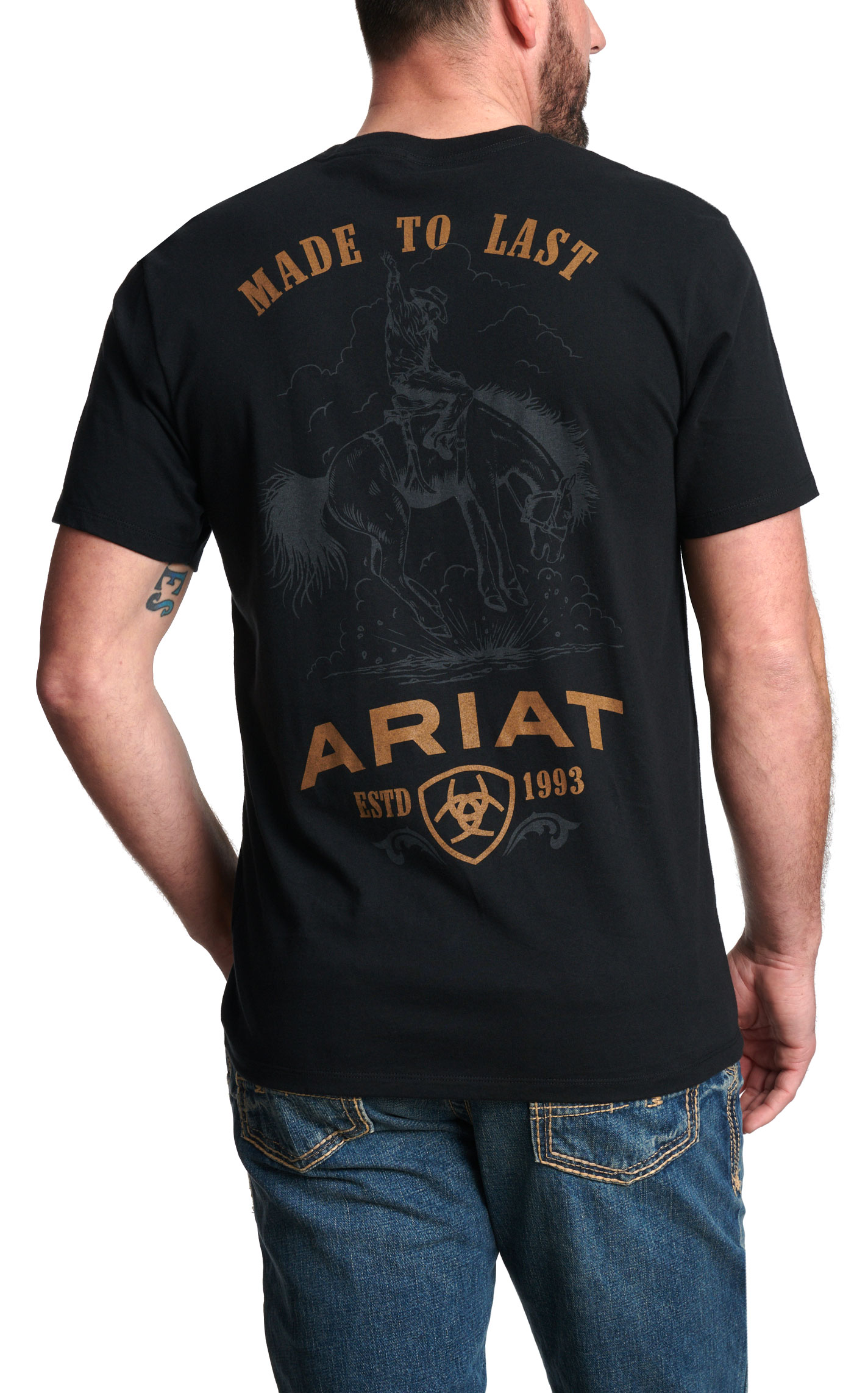 Ariat Men’s Black Big Bucker Made to Last Graphic Short Sleeve T-Shirt - Image 1