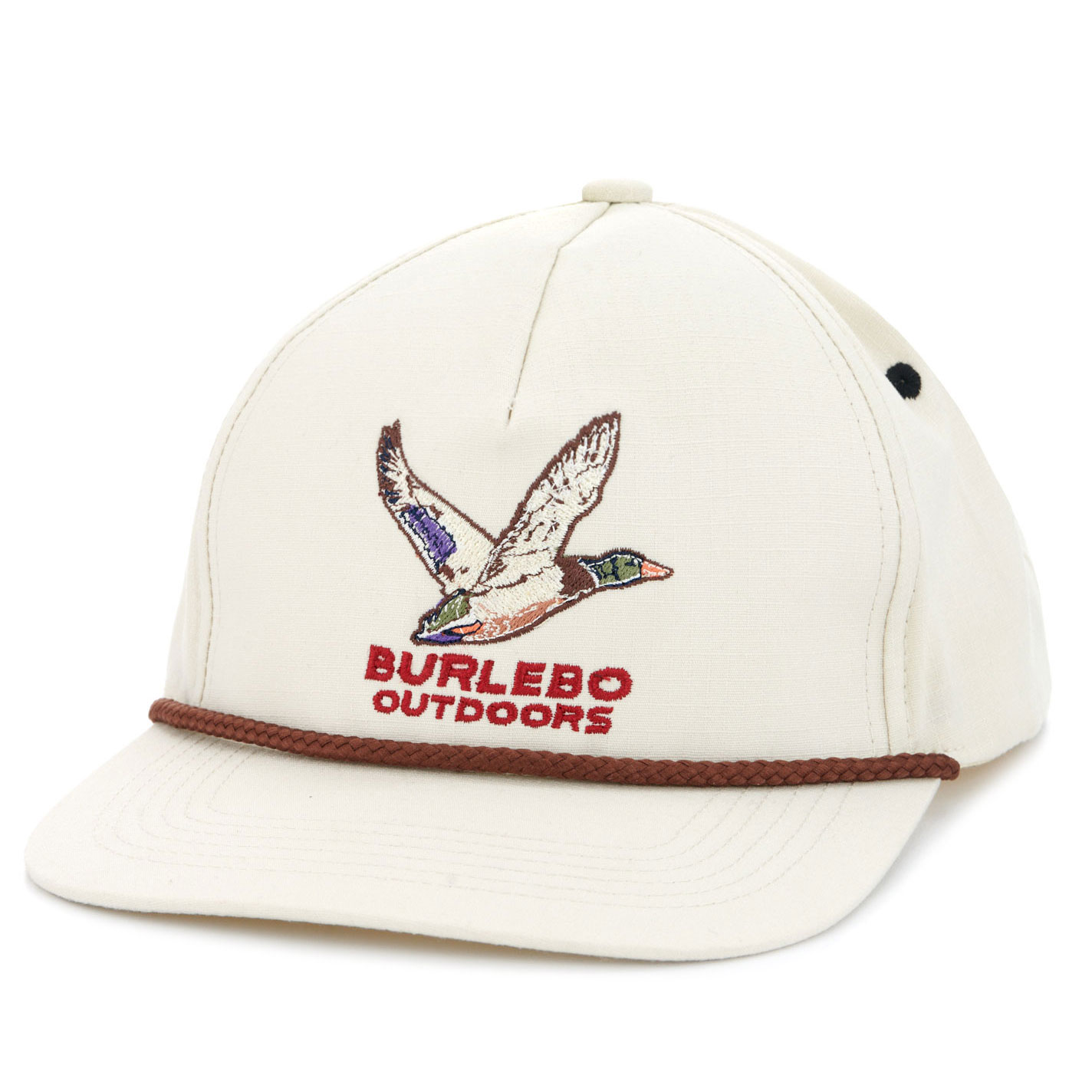 Burlebo Men's Natural Bone & Embroidered Duck & Logo Cap - Image 1