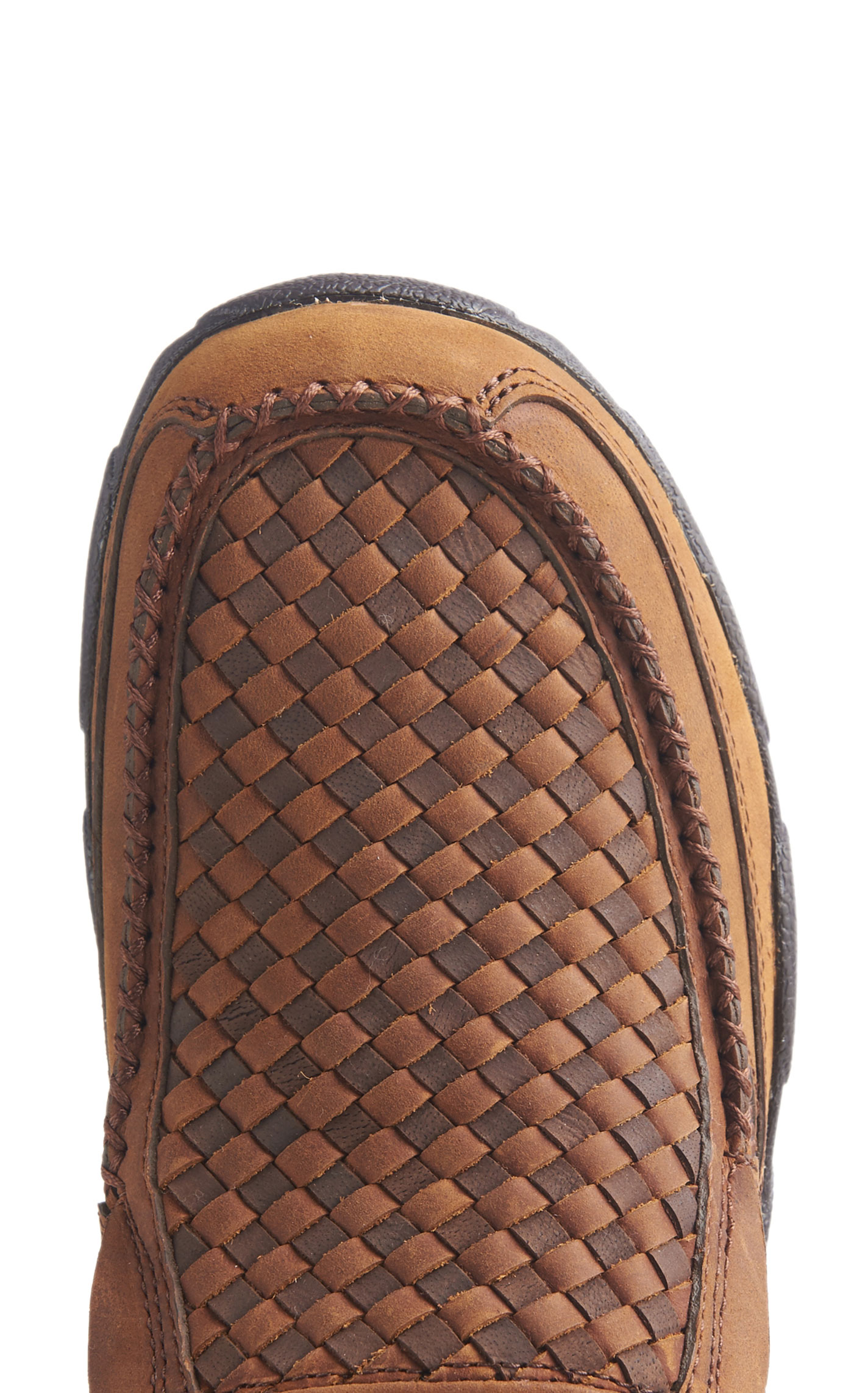 Twisted X Men's Distressed Basket Weave Driving Moccasin Casual Shoes - Image 1