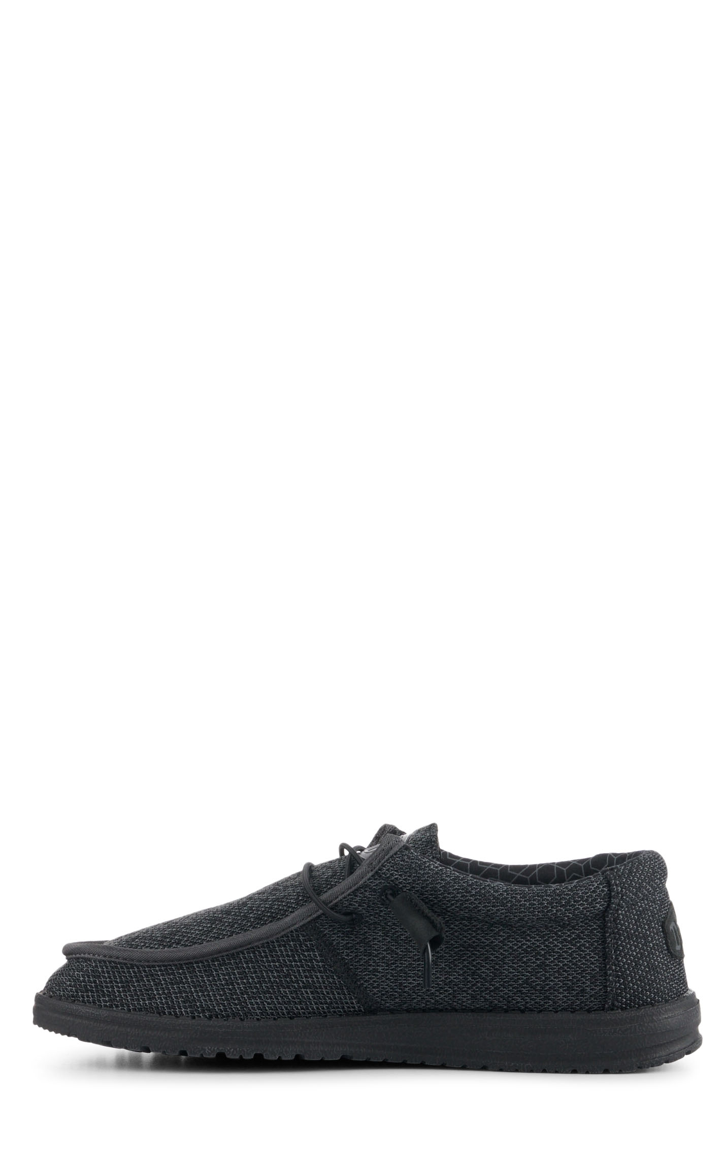 Hey Dude Men's Wally Sox Micro Black Lace Up Casual Shoes - Image 1