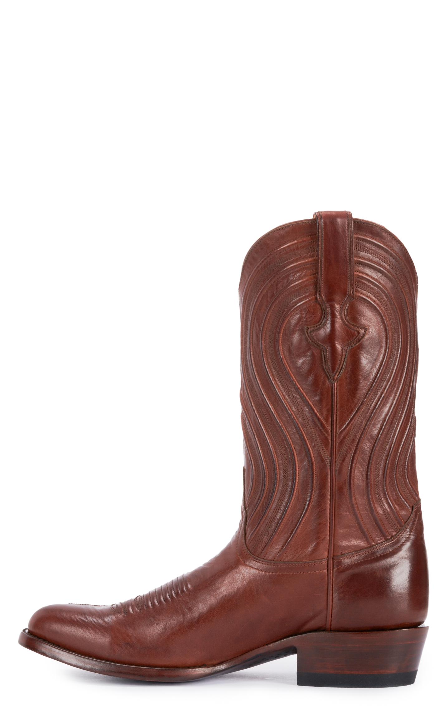 JRC & Sons Men's Colton Ranch Hand Leather Round Toe Cowboy Boot in Tan - Image 1