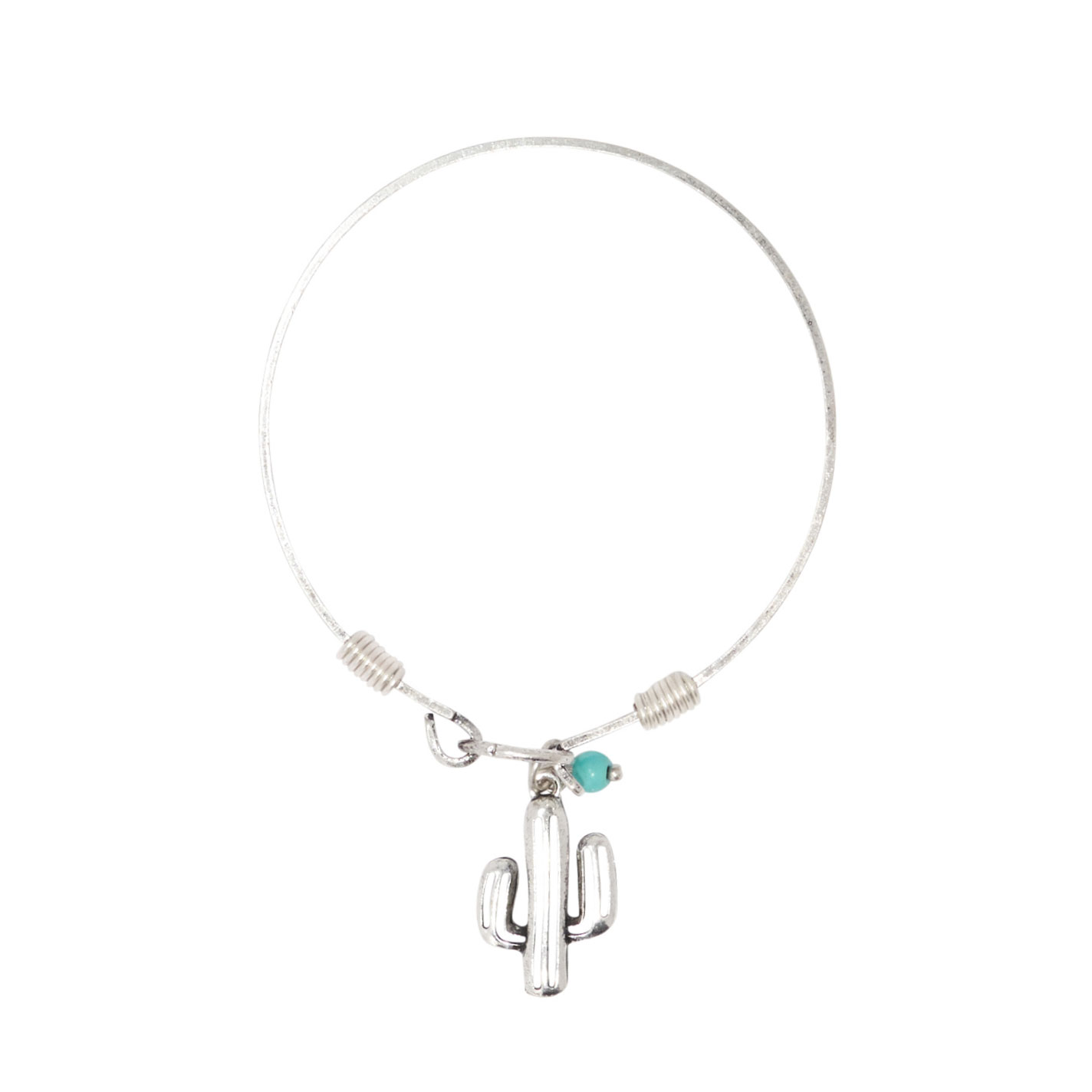 Blazin Roxx 3-Piece Silver Turquoise Cactus Jewelry Set - Image 1