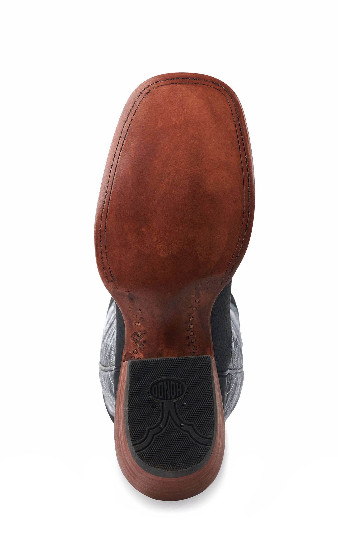 Hondo Men's Black and Black Crater Diamond Stitch 16\