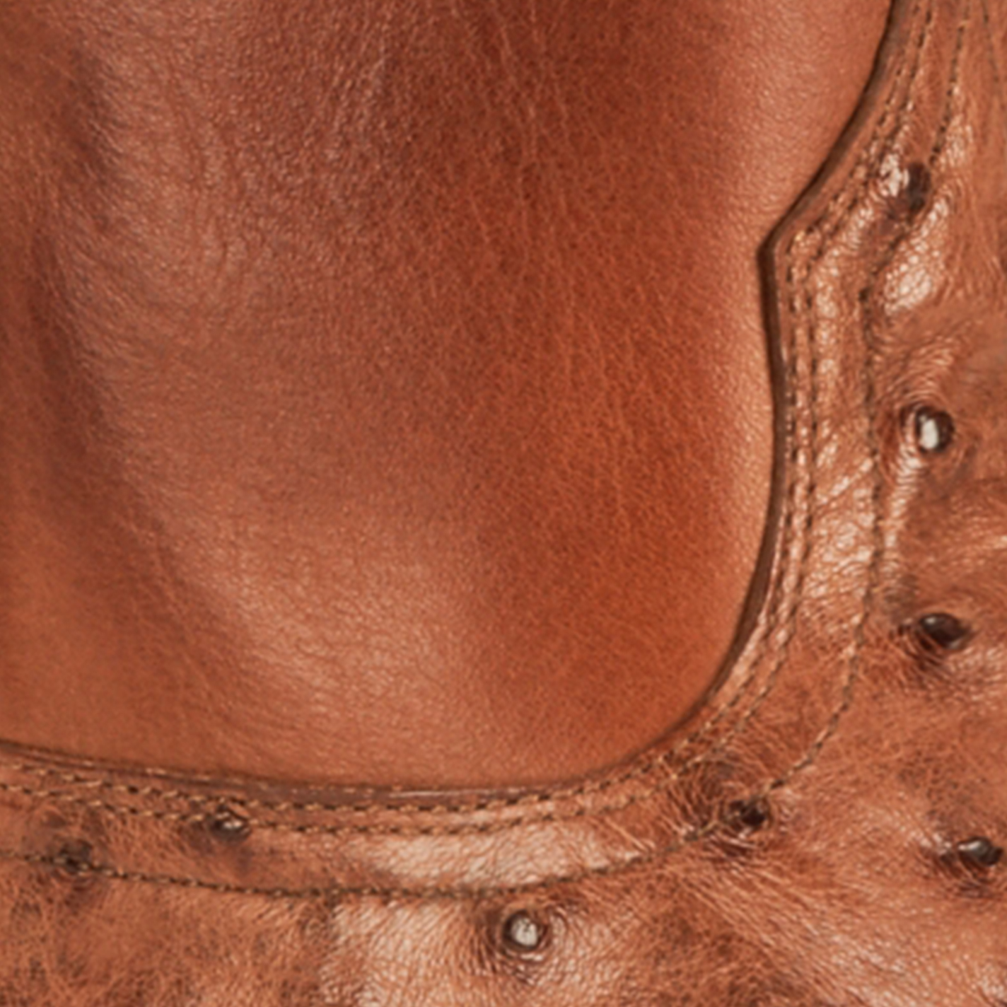 JRC & Sons Men's Miguel Full Quill Ostrich Round Toe Exotic Roper Boot in Peanut Brittle - Image 1