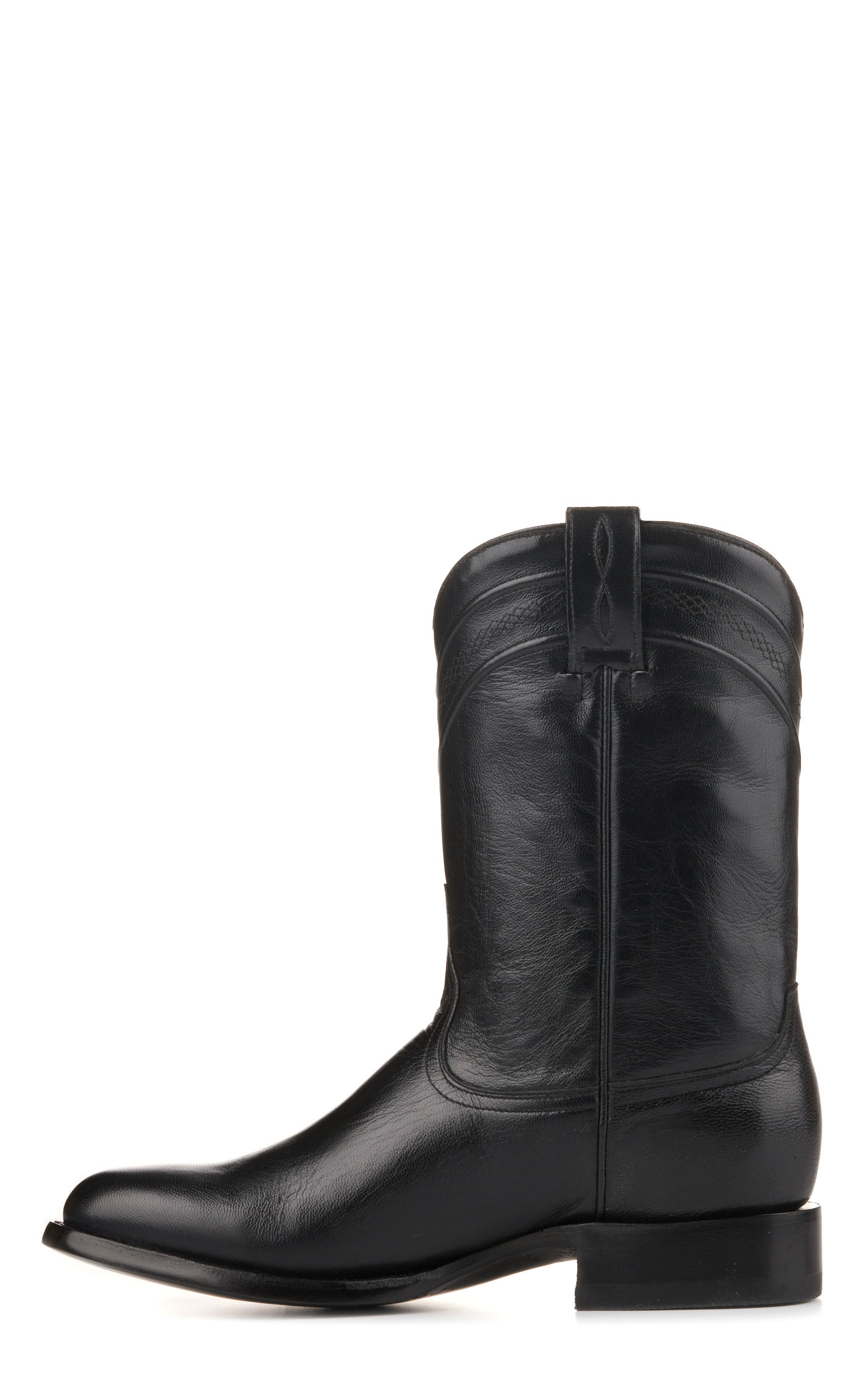 JRC & Sons Men's Kingston Brush Off Goat Leather Round Toe Roper Boot in Black Cherry - Image 1