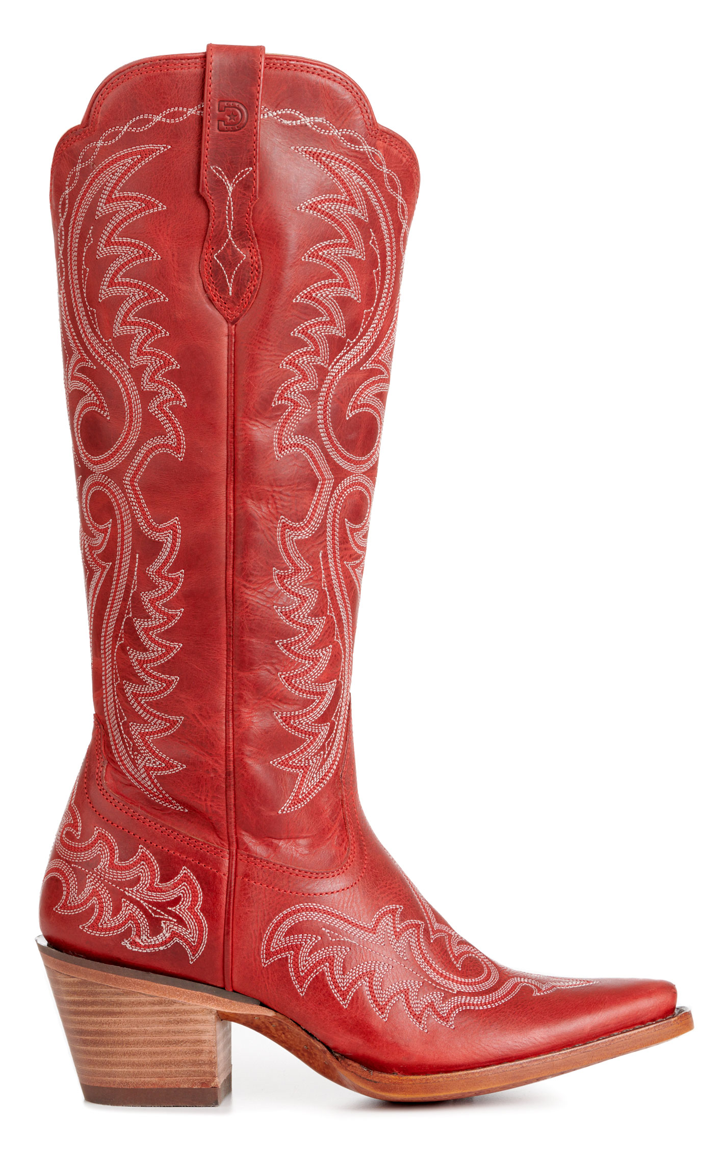 Durango Women's Crush Crimson Red Snip Toe Tall Cowboy Boots - Image 1