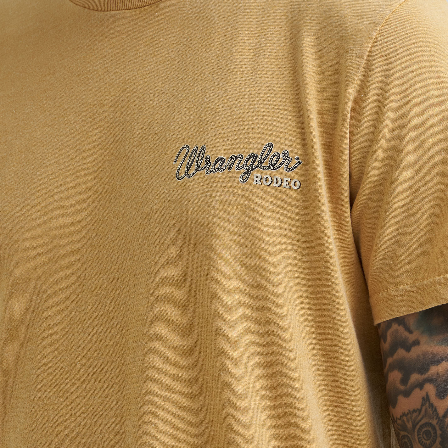 Wrangler Men's Light Orange Spirit Of The West Graphic Logo T-Shirt - Image 1