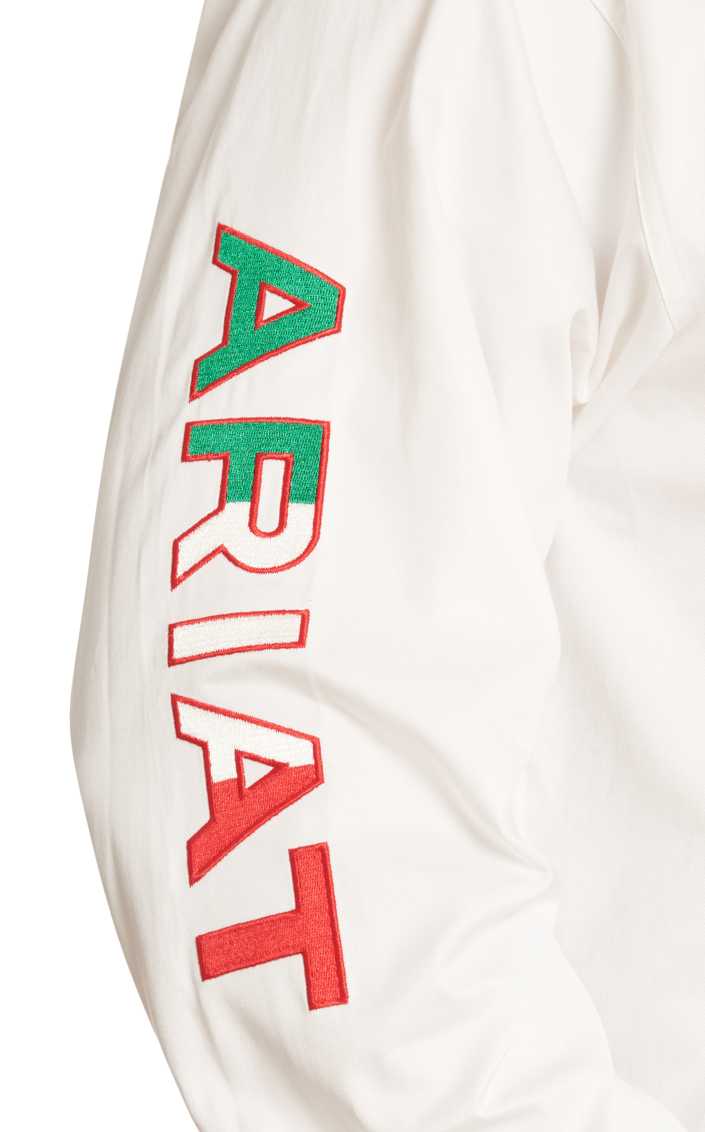 Ariat Men's Team White & Mexican Flag Sleeve Logo Western Shirt - Image 1