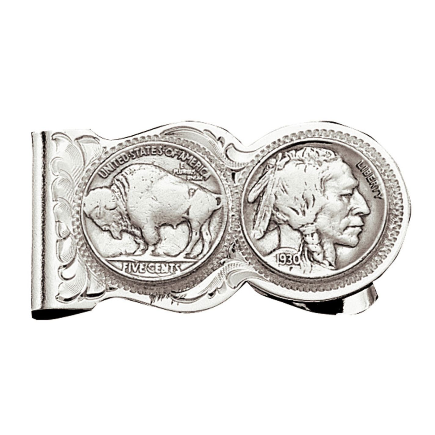 Montana Silversmiths Buffalo Nickel Money Clip - Image 1