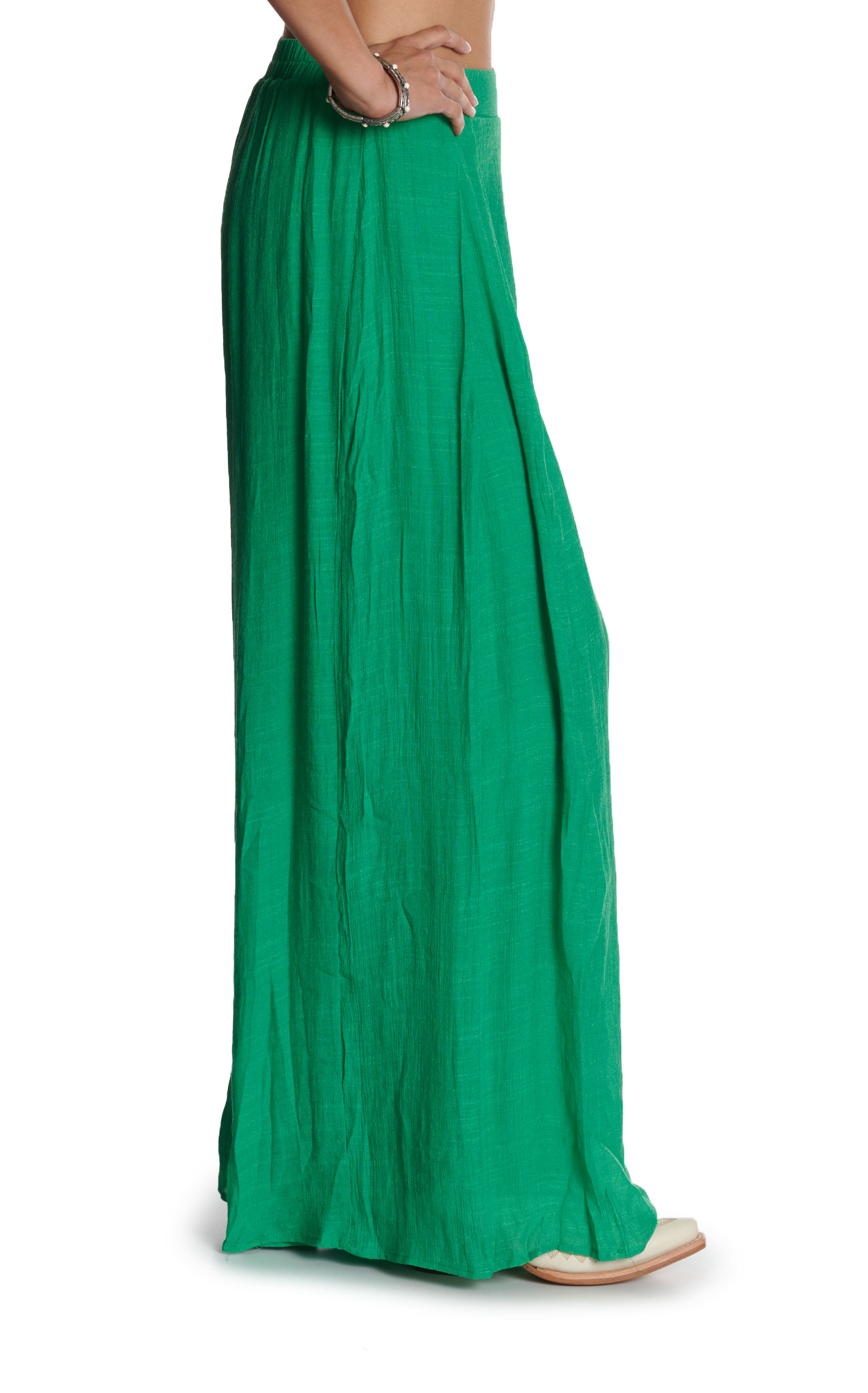 HYFVE Women's Green Palazo Pants - Image 1