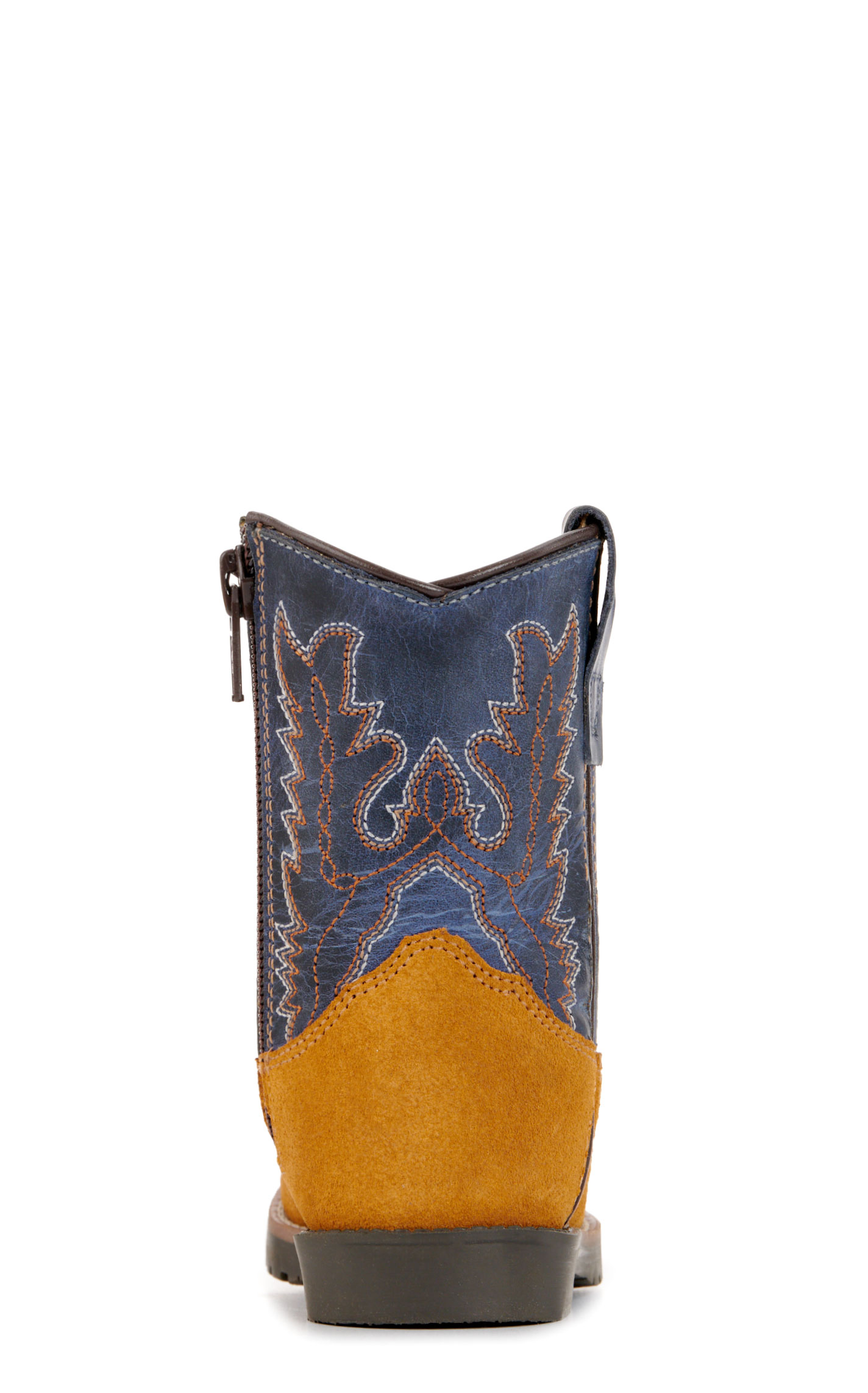 Smoky Mountain Toddler Autry Camel Roughout and Light Navy Wide Square Toe Cowboy Boots - Image 1