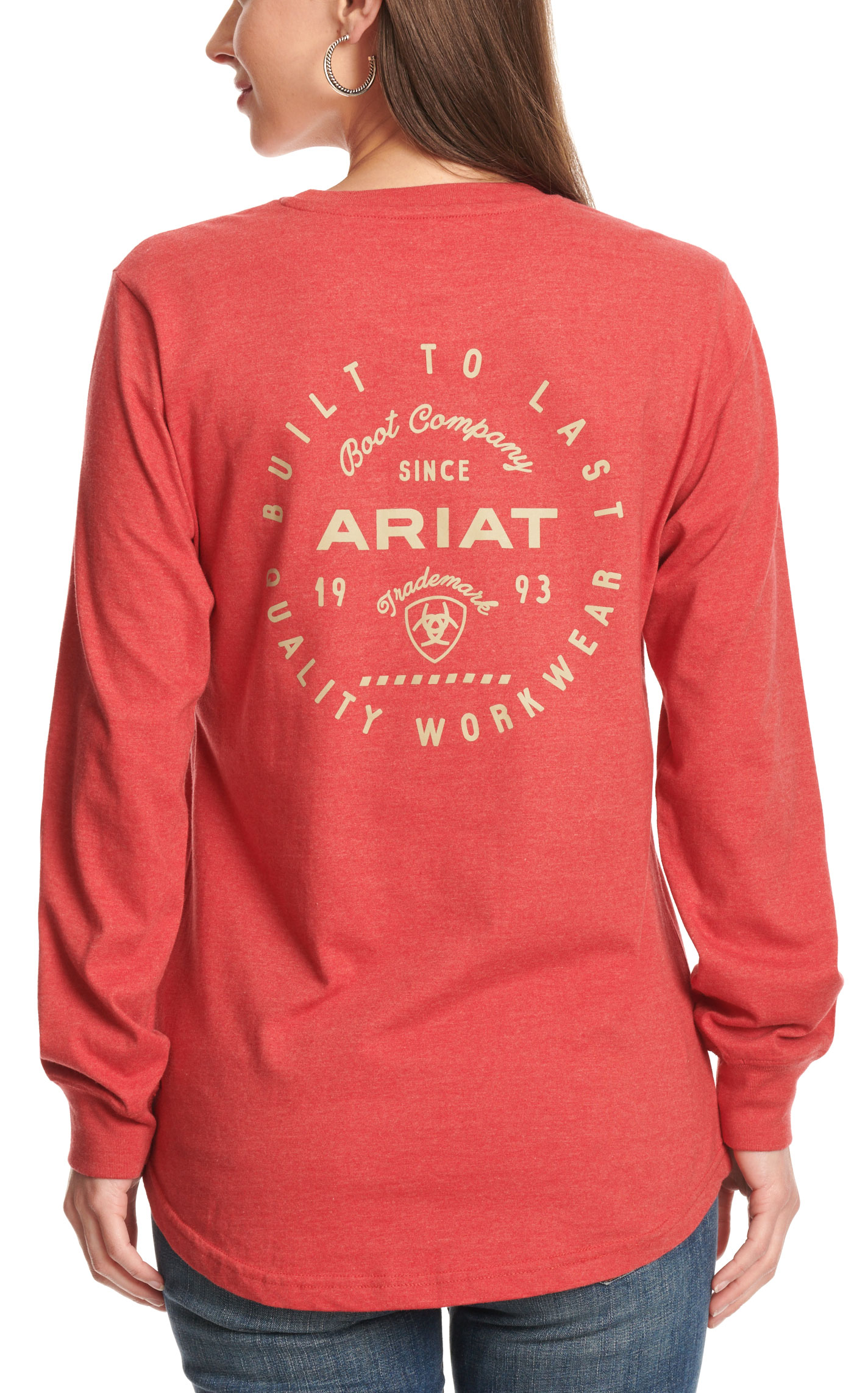 Ariat Rebar Women's Red Logo Graphic Work T-Shirt - Image 1