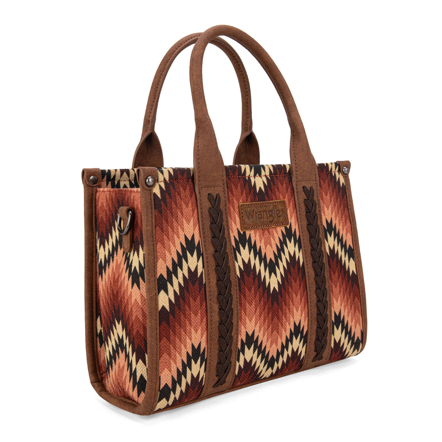 Wrangler Tonal Aztec Print Crossbody Tote Bag  - Image 1