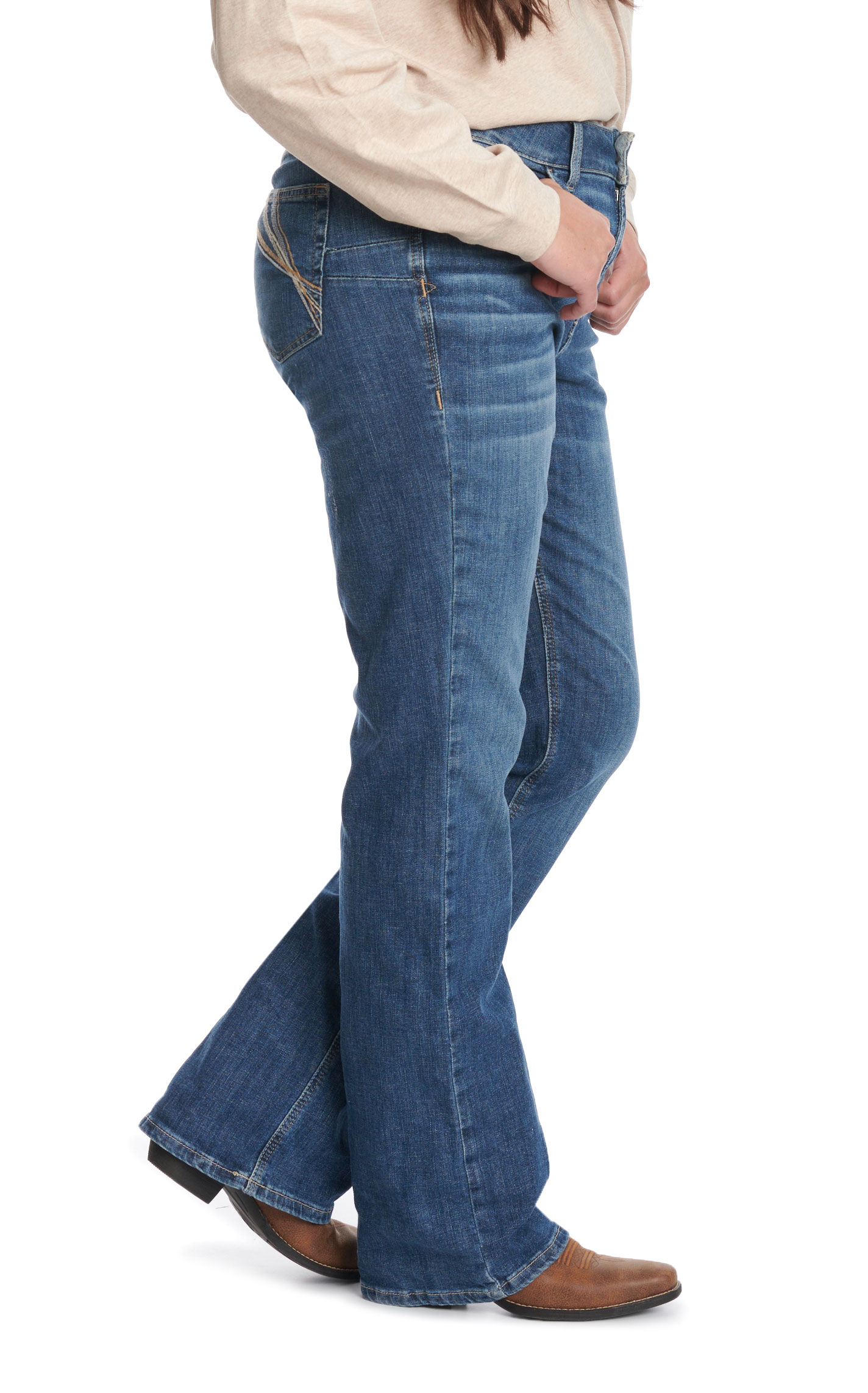 Ariat Women's Lili Medium Wash Boot Cut Jeans - Plus Sizes - Image 1