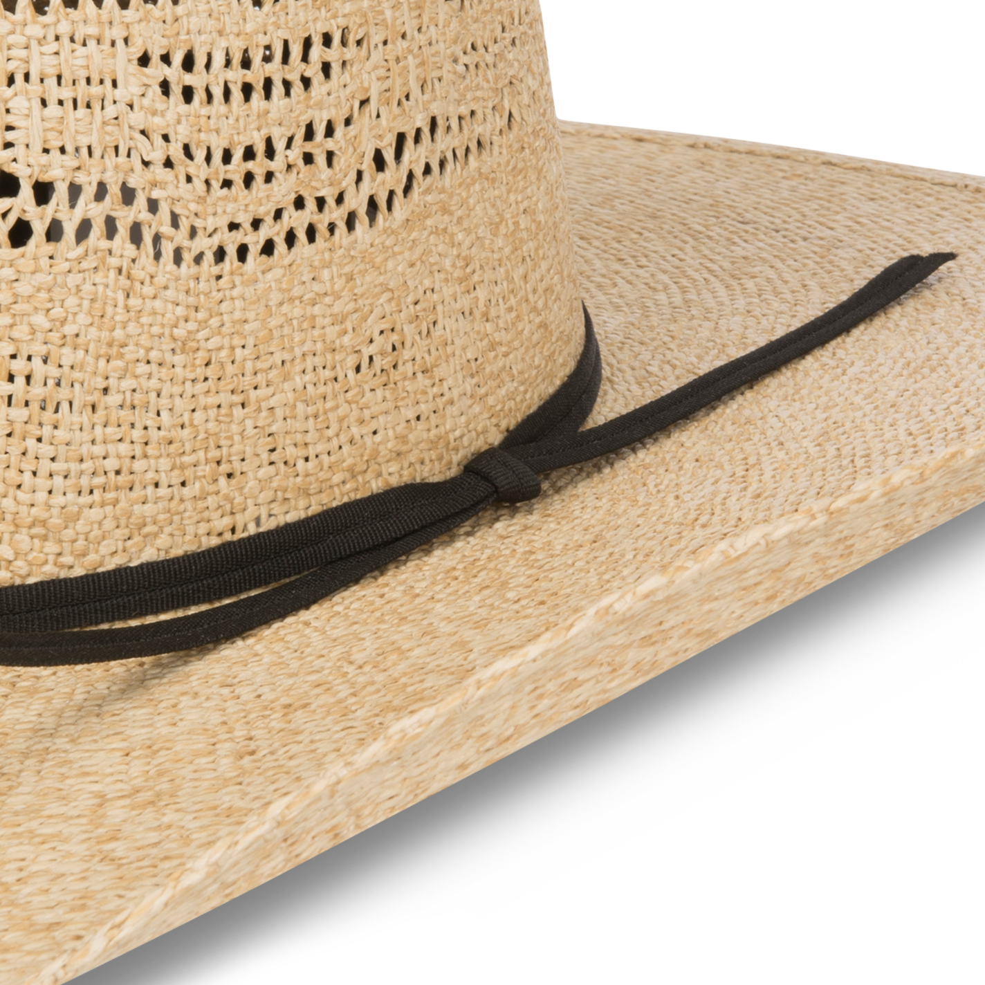 Rodeo King 25X Thunder Ivory Vented Open Crown Bangora Straw Cowboy Hat - Image 1