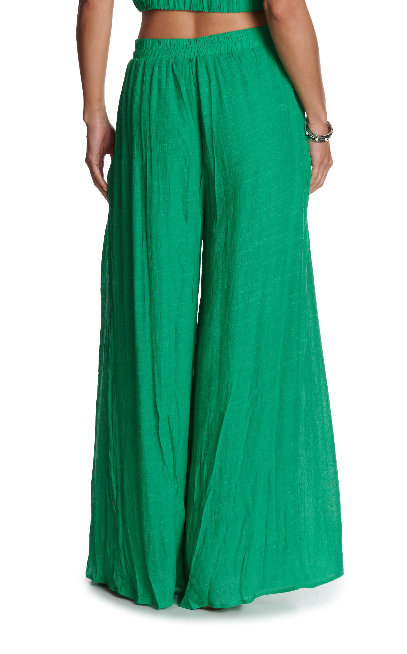 HYFVE Women's Green Palazo Pants - Image 1