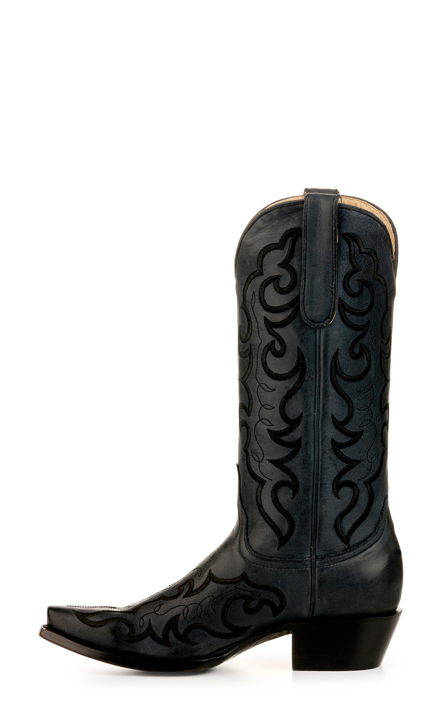 Cavender’s Women’s Leather Black with Tonal Embroidery Snip Toe Cowboy Boots - Image 1
