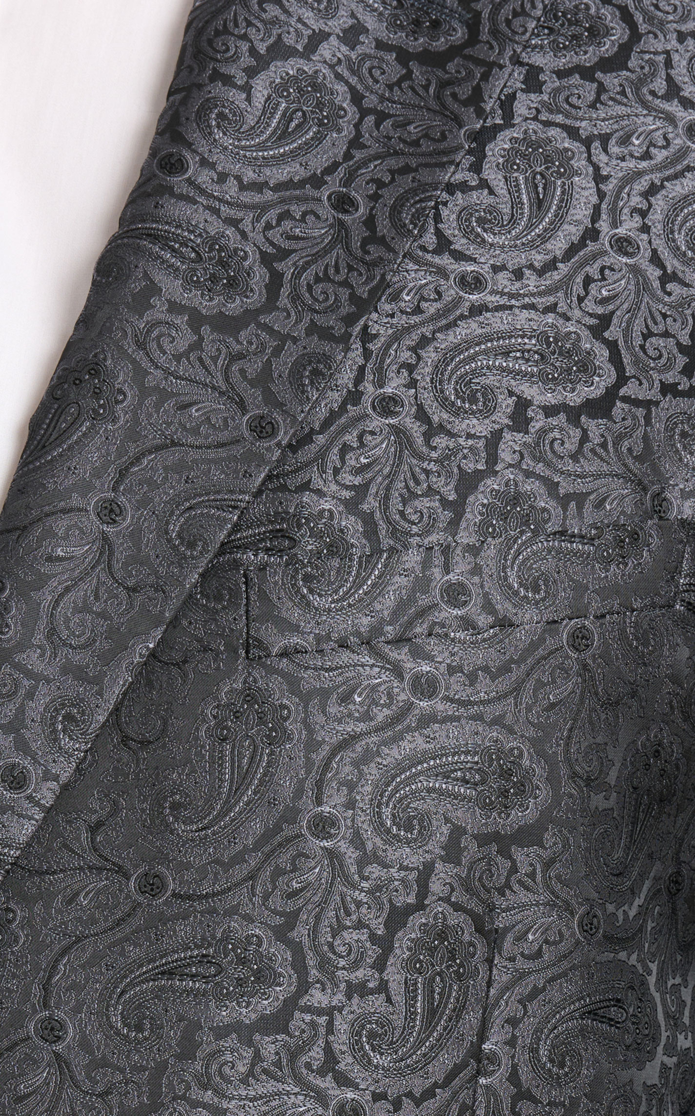 Rock & Roll Denim Men's Black Paisley Sport Coat - Image 1